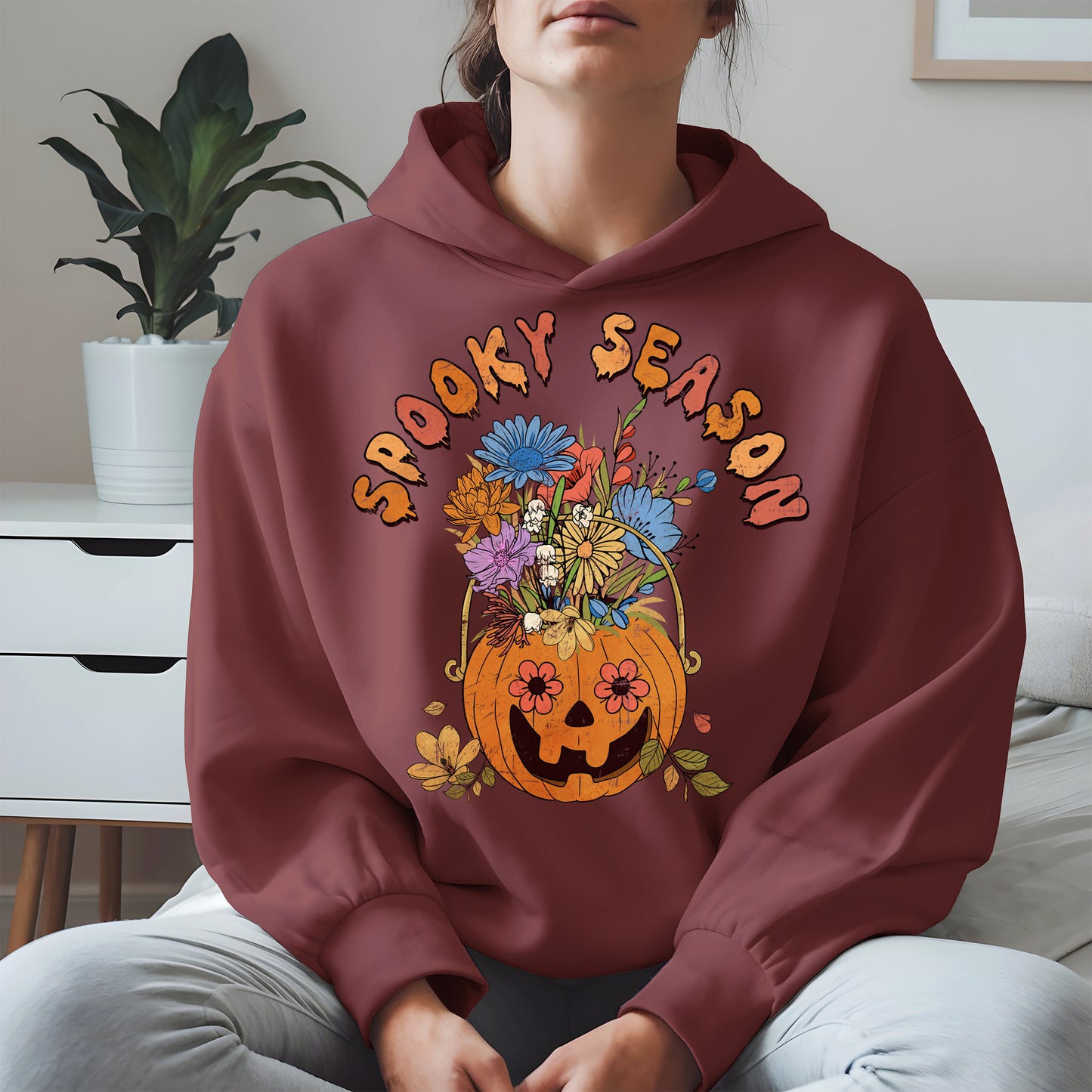 Floral Pumpkin Spooky Season Shirt