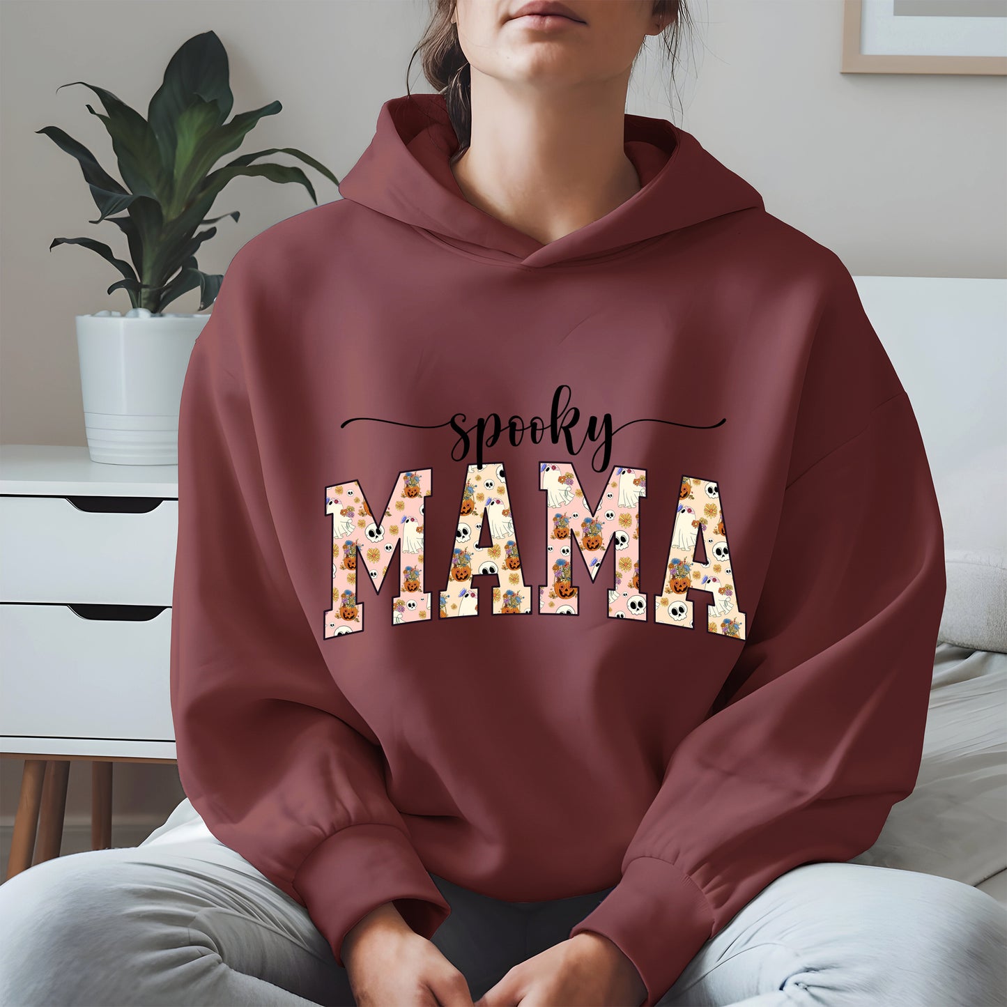 Halloween Mama Shirt for Moms Cute Ghost