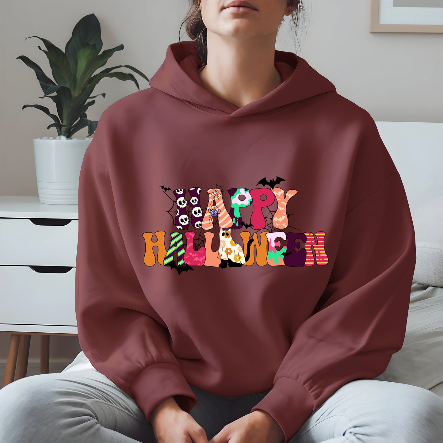 Colorful Ghost Pumpkin Retro Halloween Shirt
