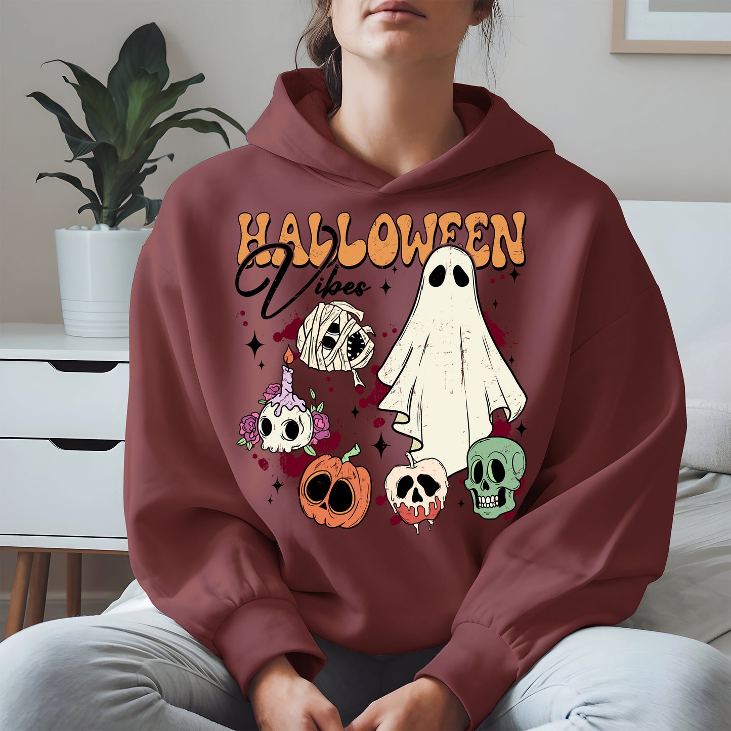 Classic Halloween Ghost and Skull Shirt