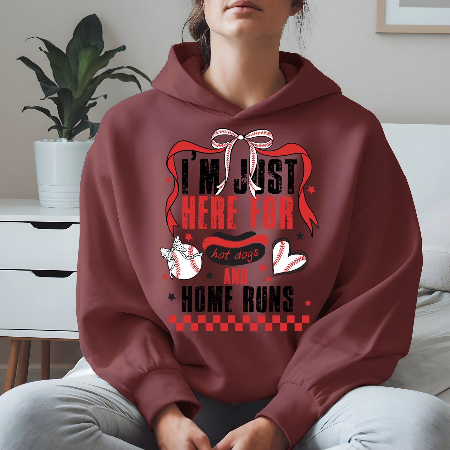 Here For Hot Dogs Baseball Shirt Sport Tee Hoodie Sweatshirt