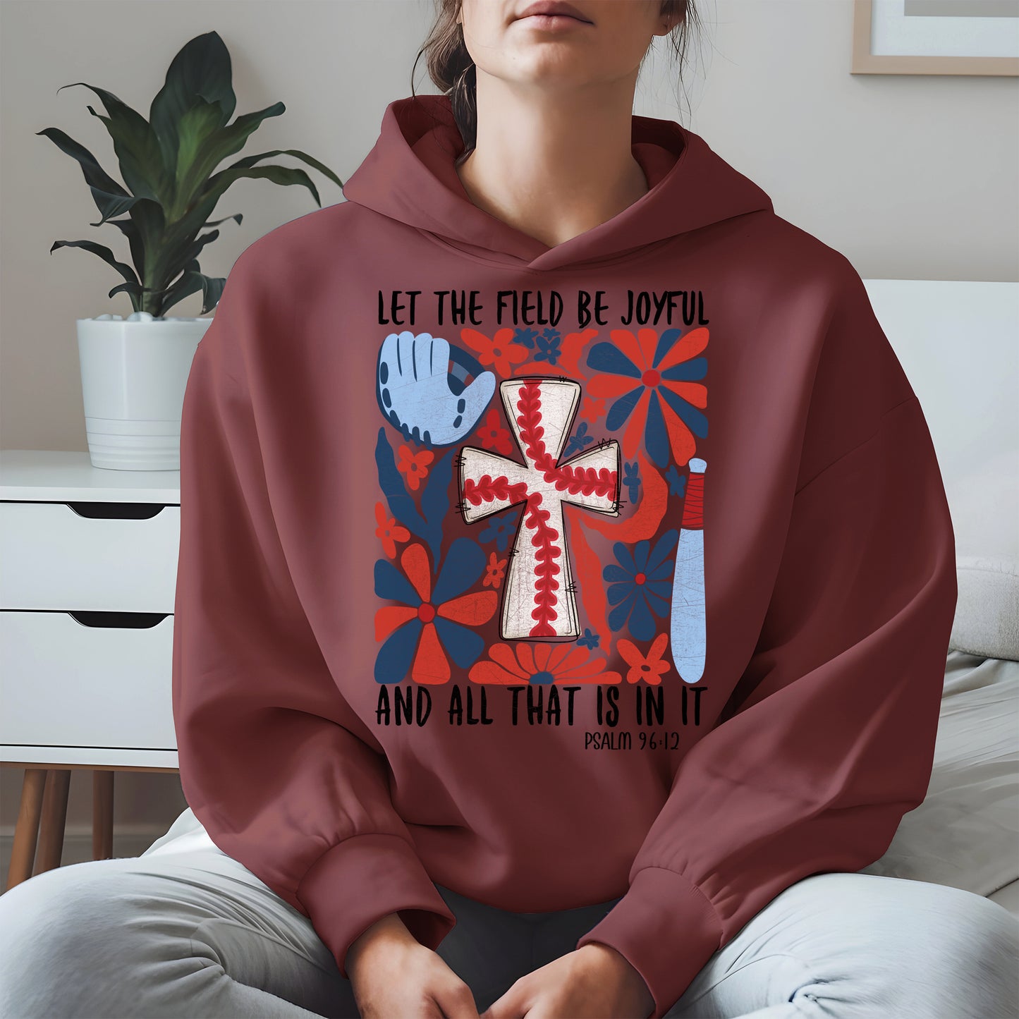 Faith Baseball Floral Shirt Sport Tee Hoodie Sweatshirt Gift for Fans