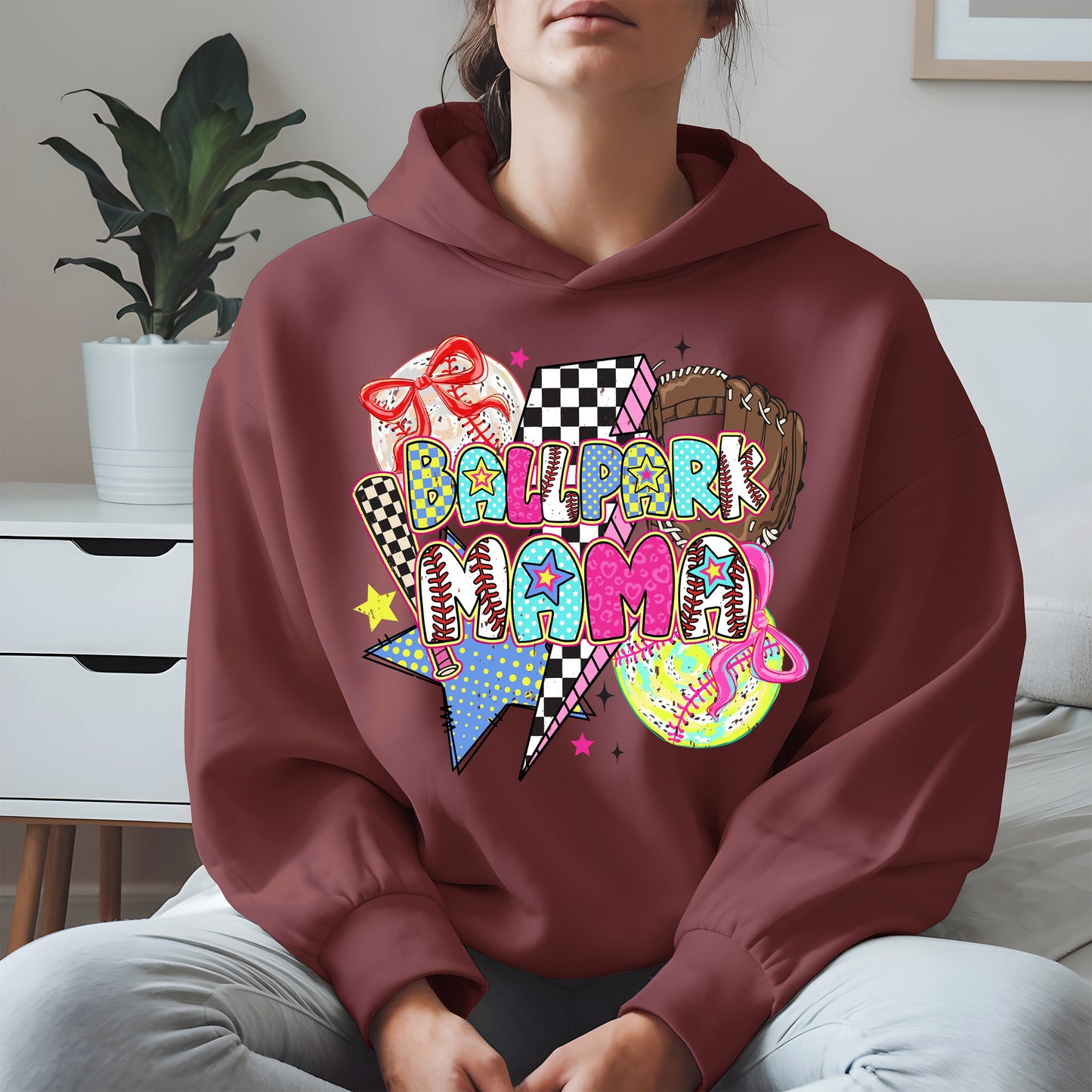 Ballpark Mama Shirt Sport Tee Hoodie Sweatshirt Gift for Baseball Moms
