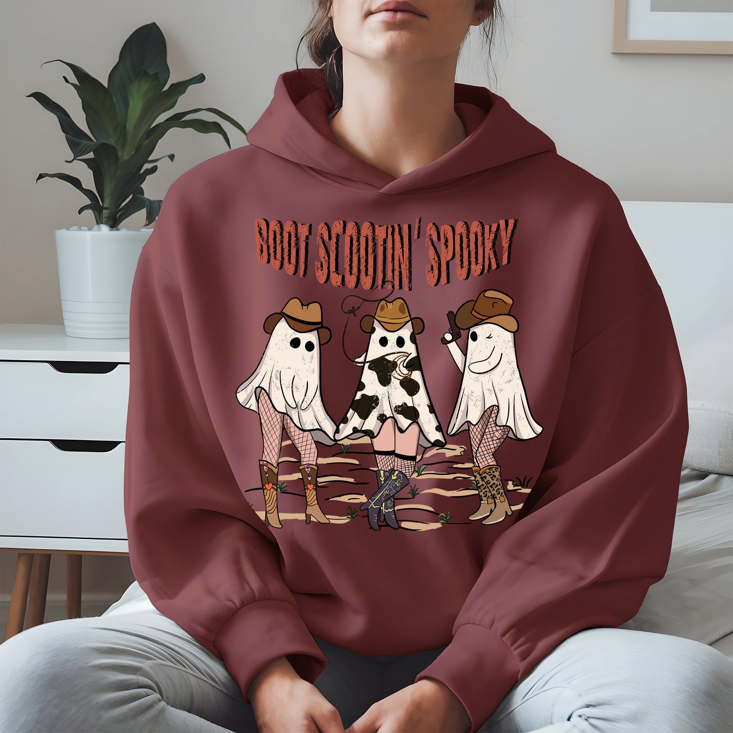 Boot Scootin' Spooky Cowgirl Halloween Tee