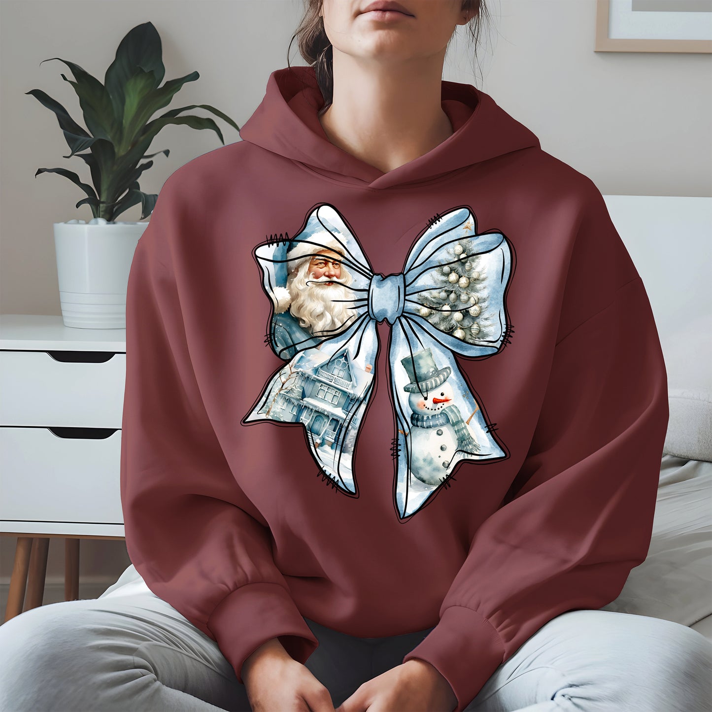 Snowman Coquette Christmas Bow Shirt