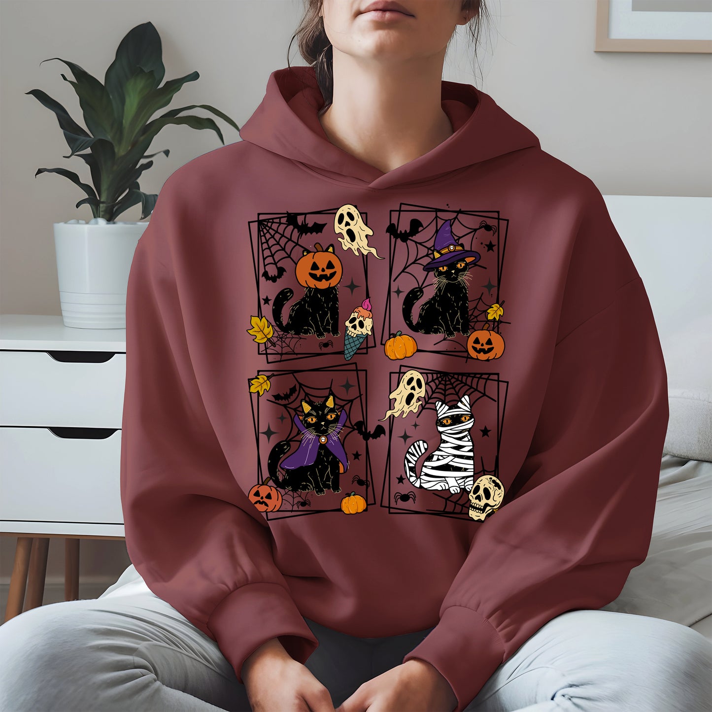 Black Cat Halloween shirt and hoodie