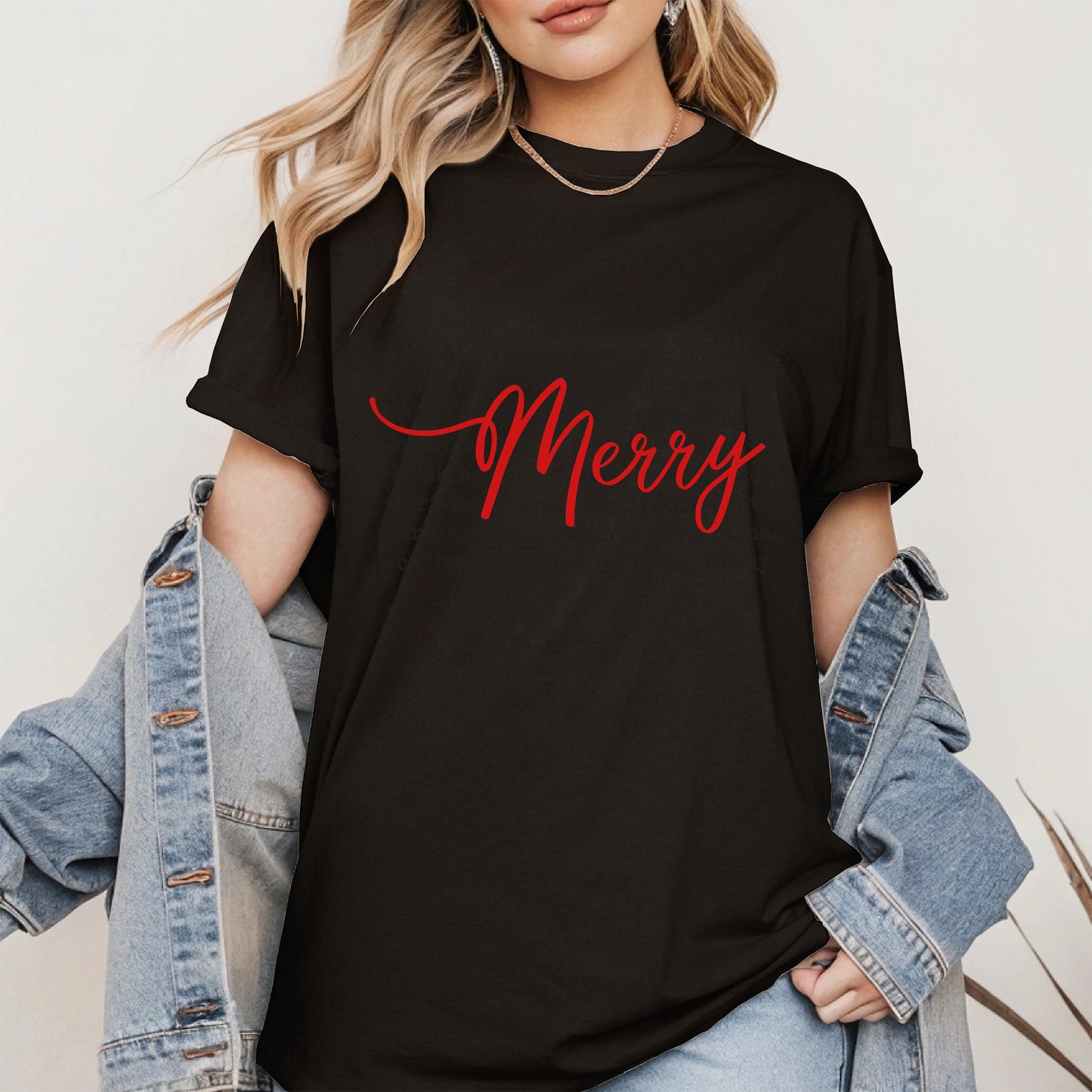 Merry Christmas Typography Shirt Hoodie