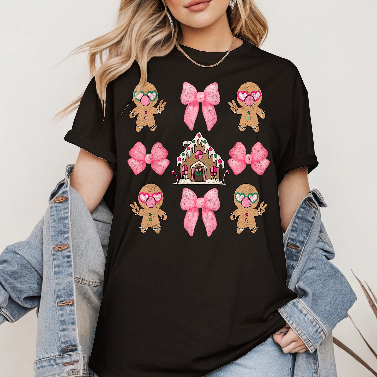 Checkered Gingerbread Cute Christmas Shirt