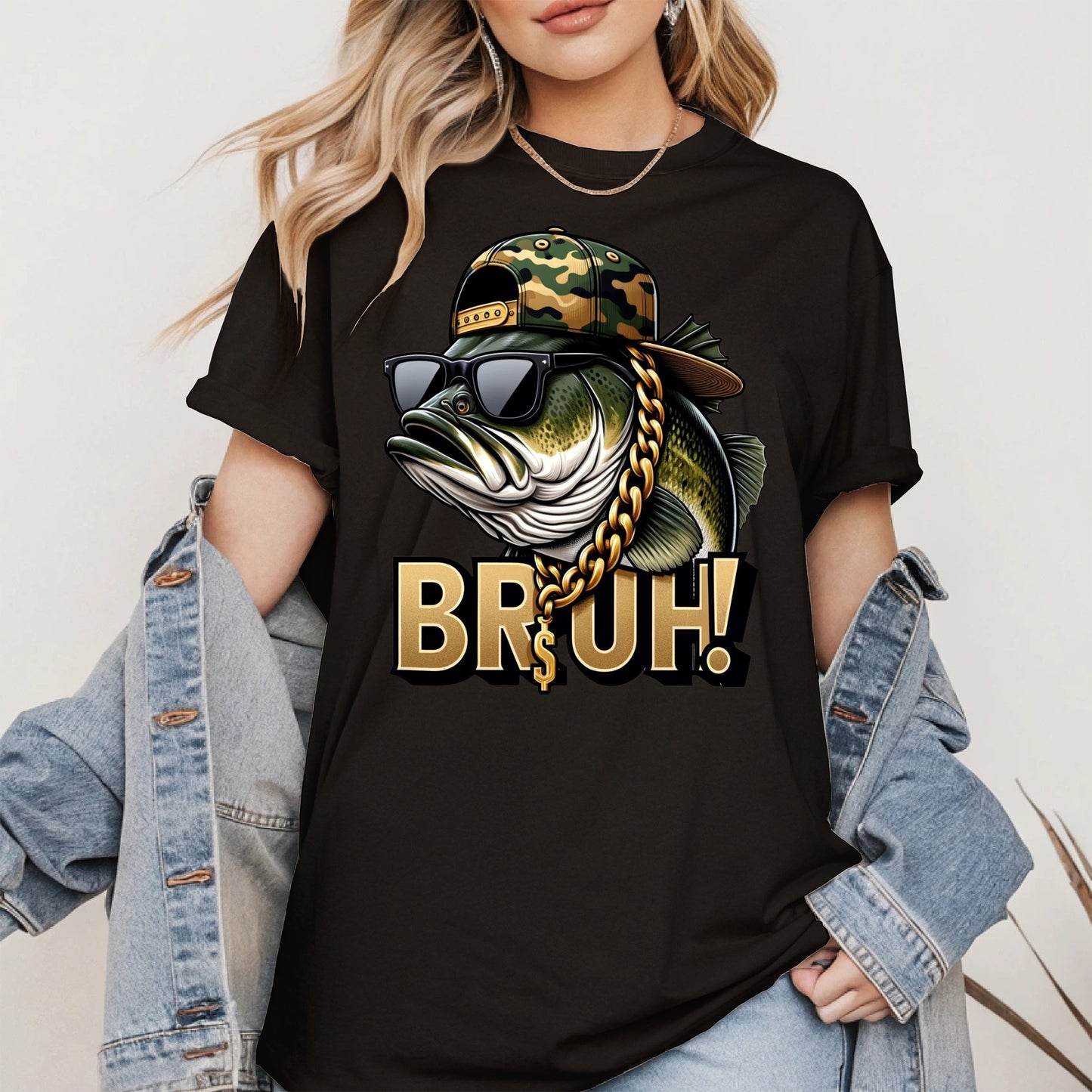 Funny Bass Fish Bruh Shirt Hoodie Sweatshirt