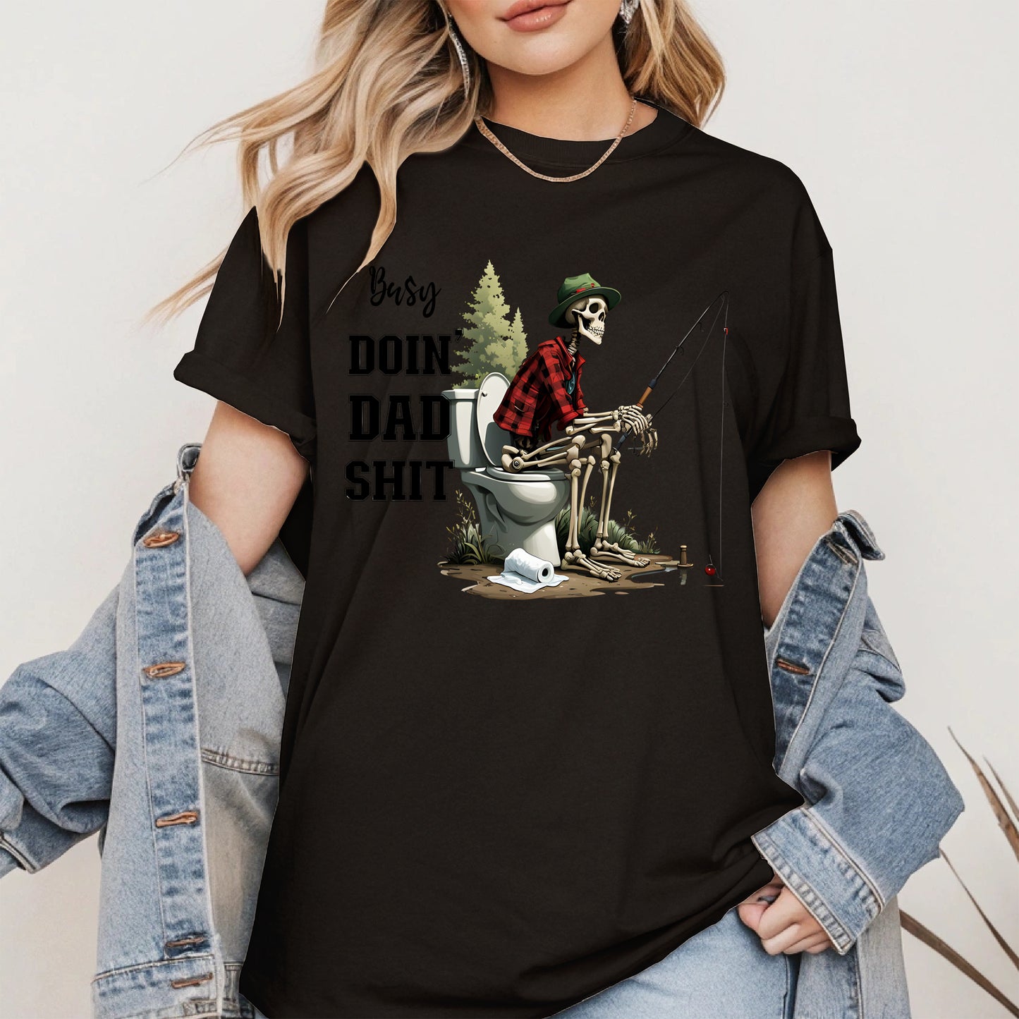 Funny Dad Fishing Skeleton Shirt Hoodie Sweatshirt