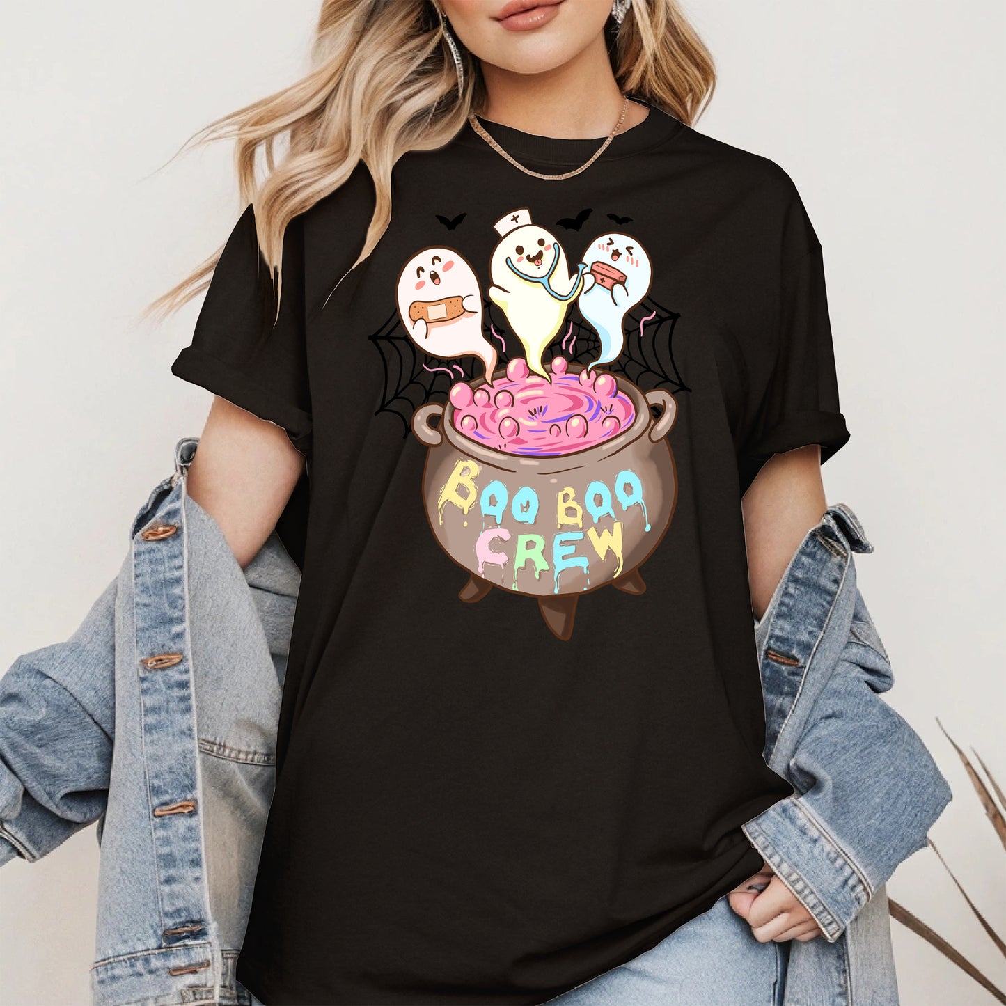 Boo Boo Crew – Cute Halloween Nurse Ghost Shirt
