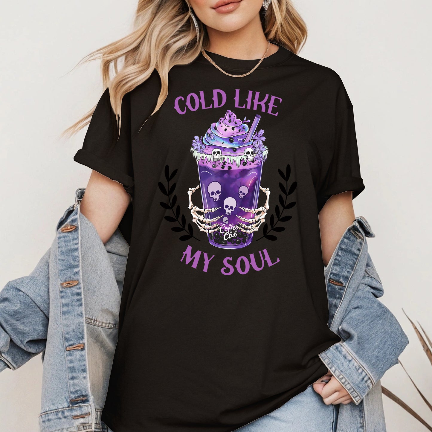 Cold Like My Soul Iced Coffee Halloween Shirt