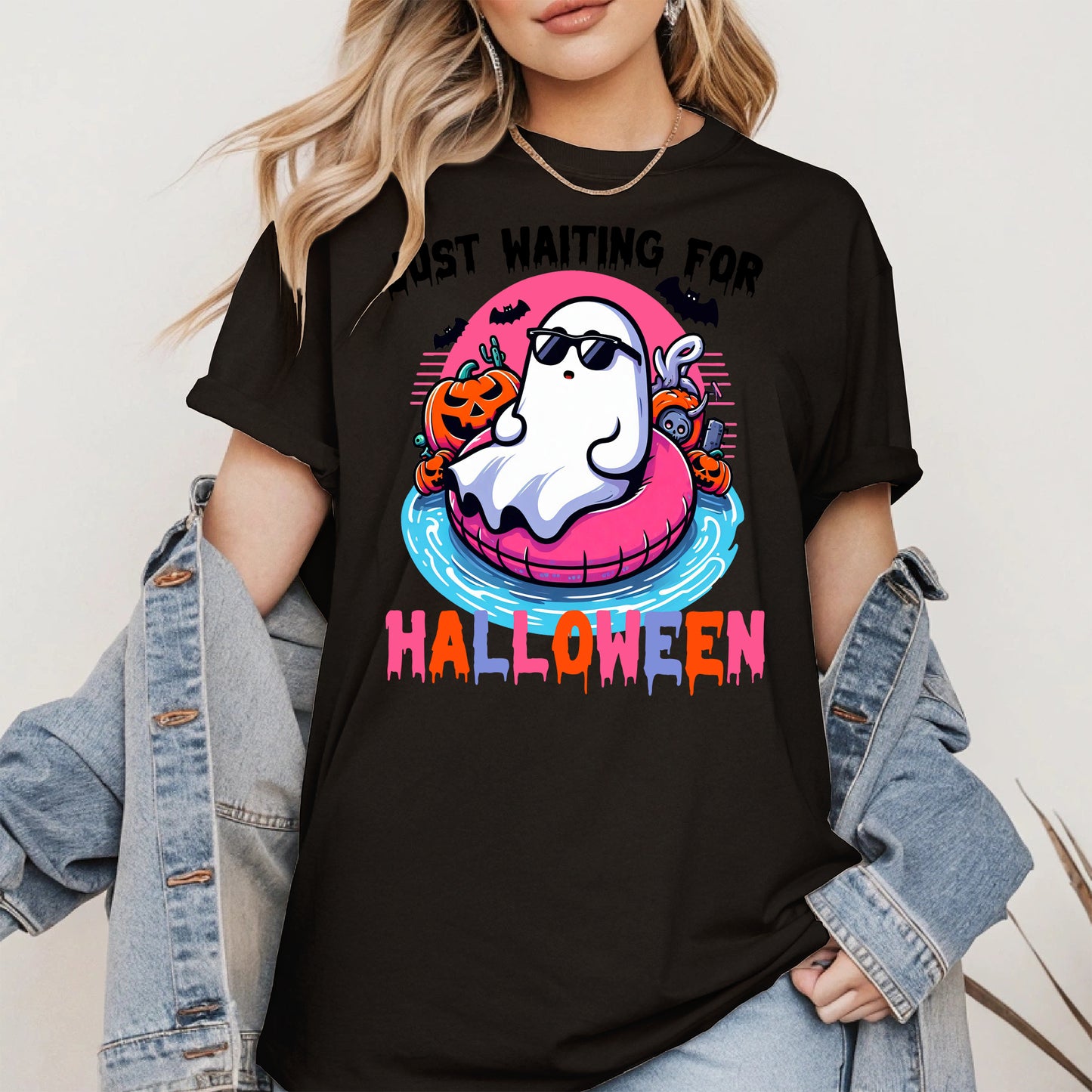 Chill Ghost Halloween Pool Float Shirt