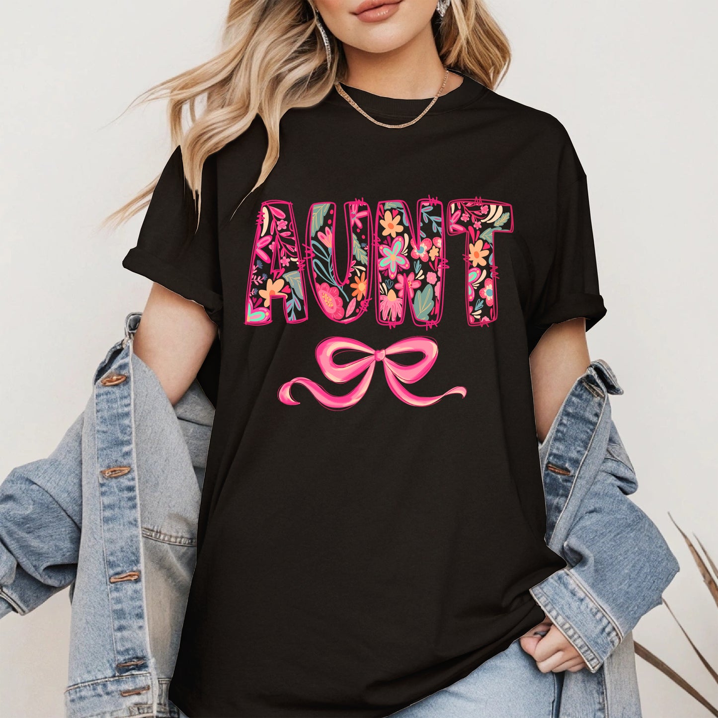 Floral Aunt Shirt Gift Tee Hoodie Sweatshirt for Cool Aunties