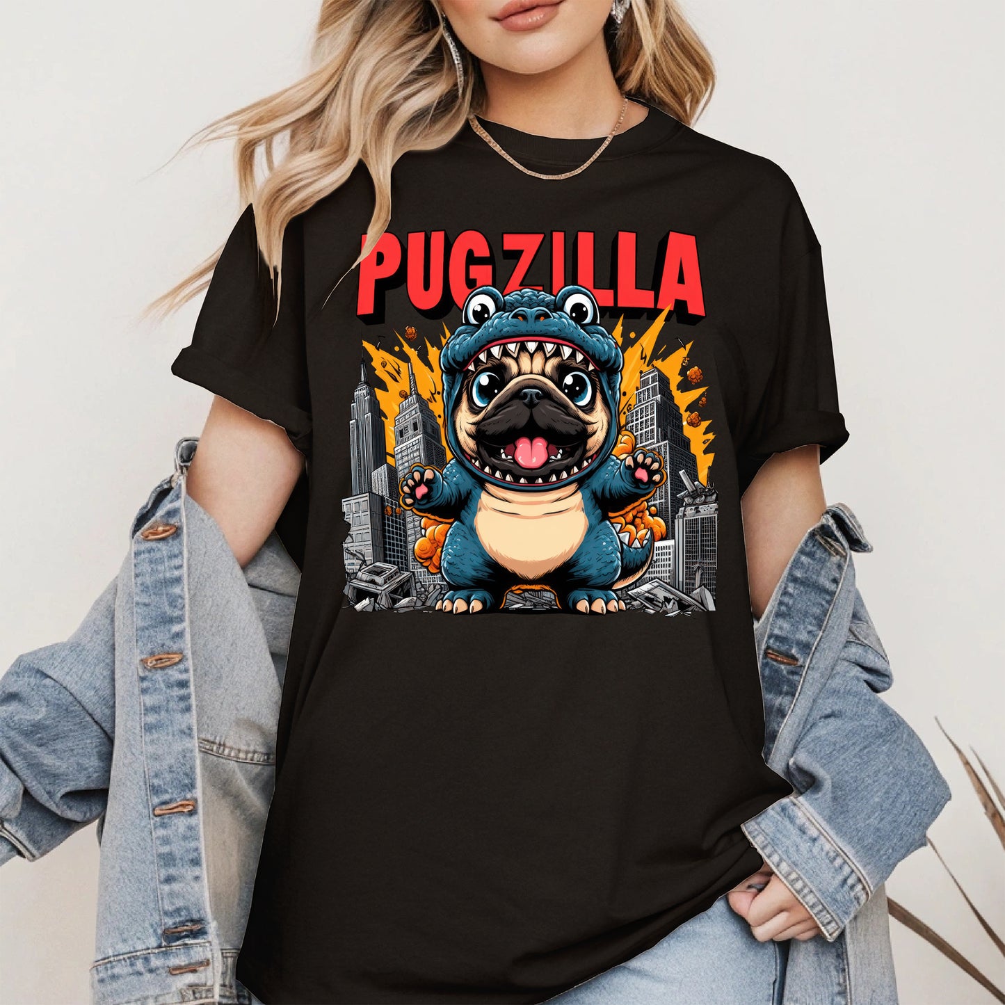 Pugzilla Funny Dog Shirt Hoodie Sweatshirt