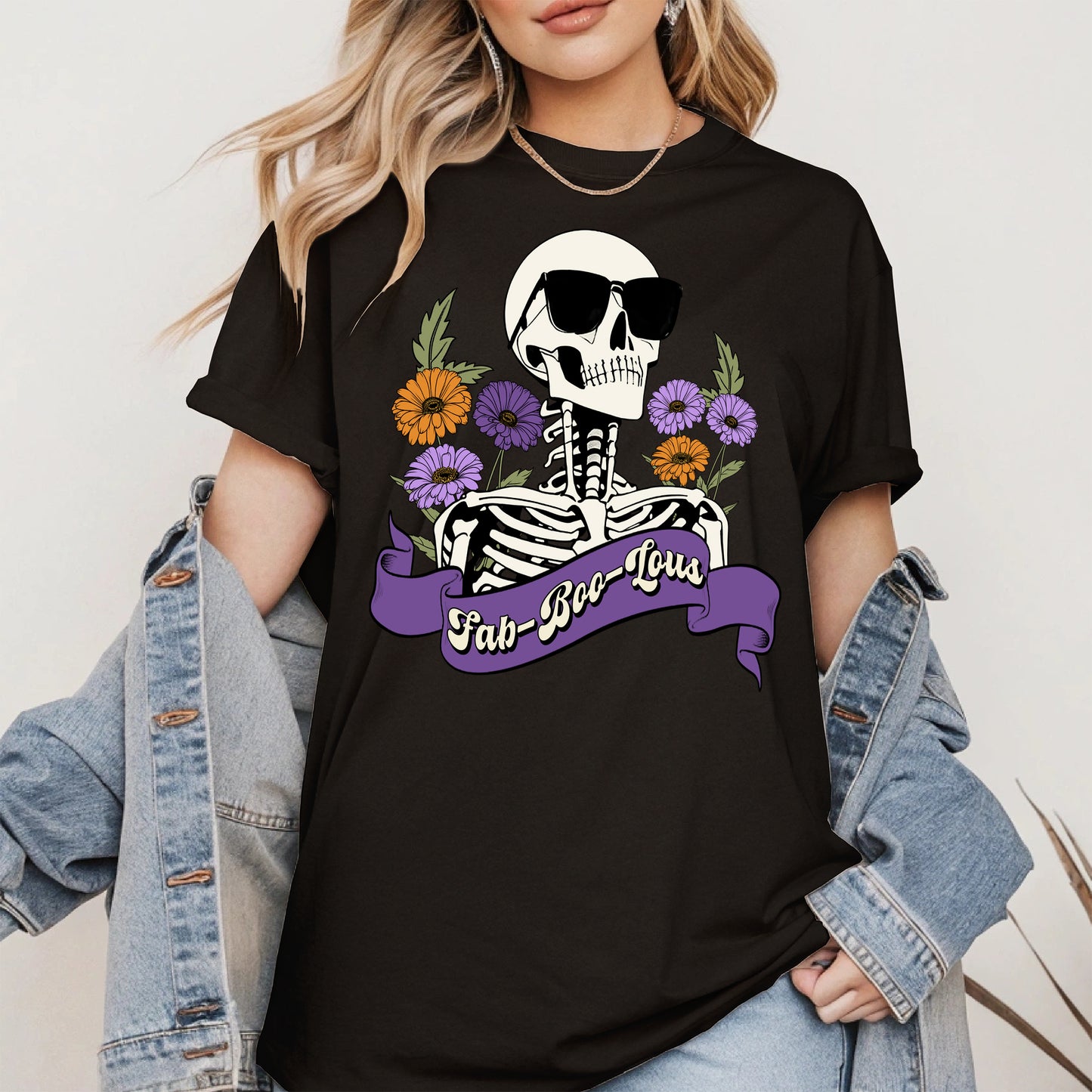 Fab-Boo-Lous Skeleton Halloween Shirt
