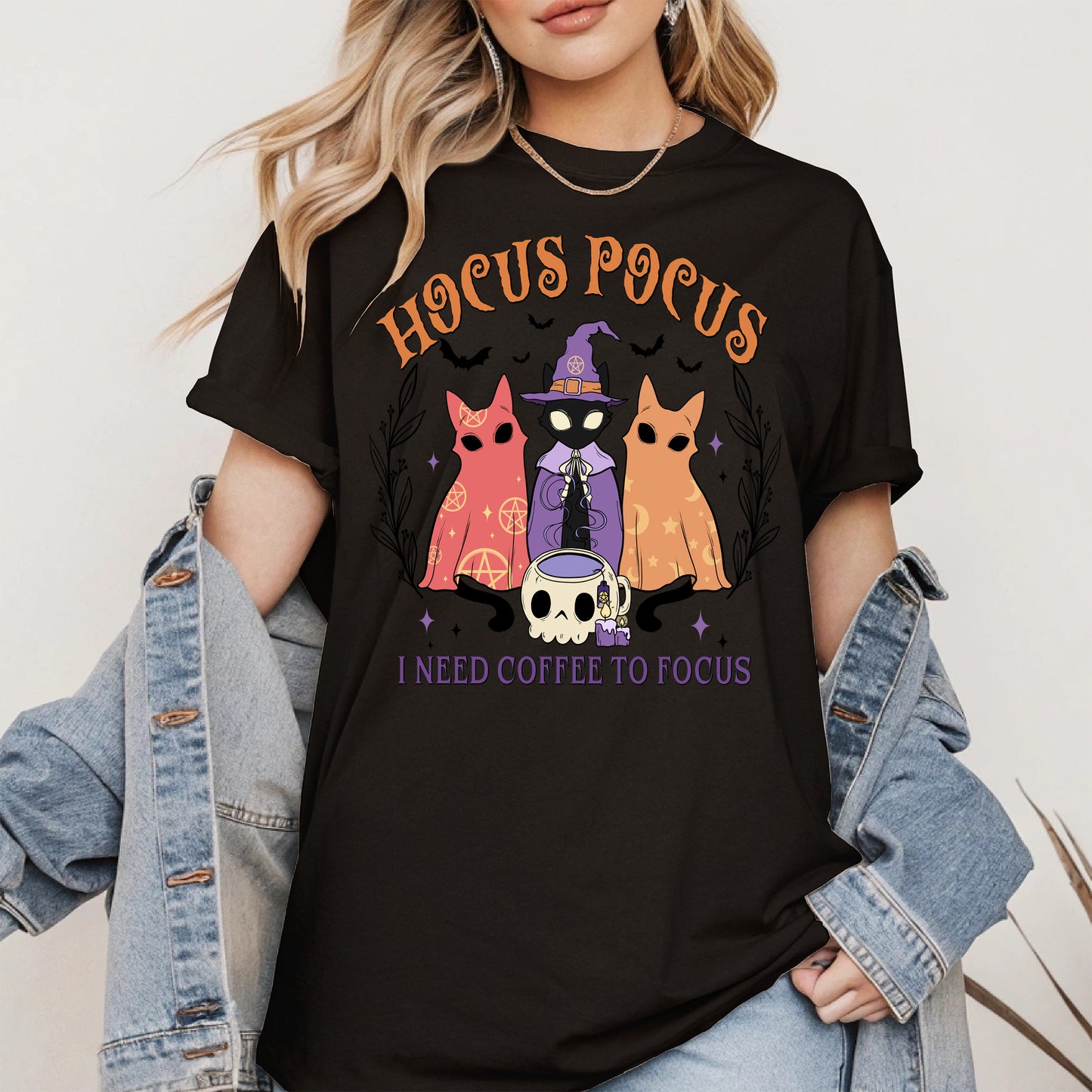 Hocus Pocus Coffee Cat Shirt