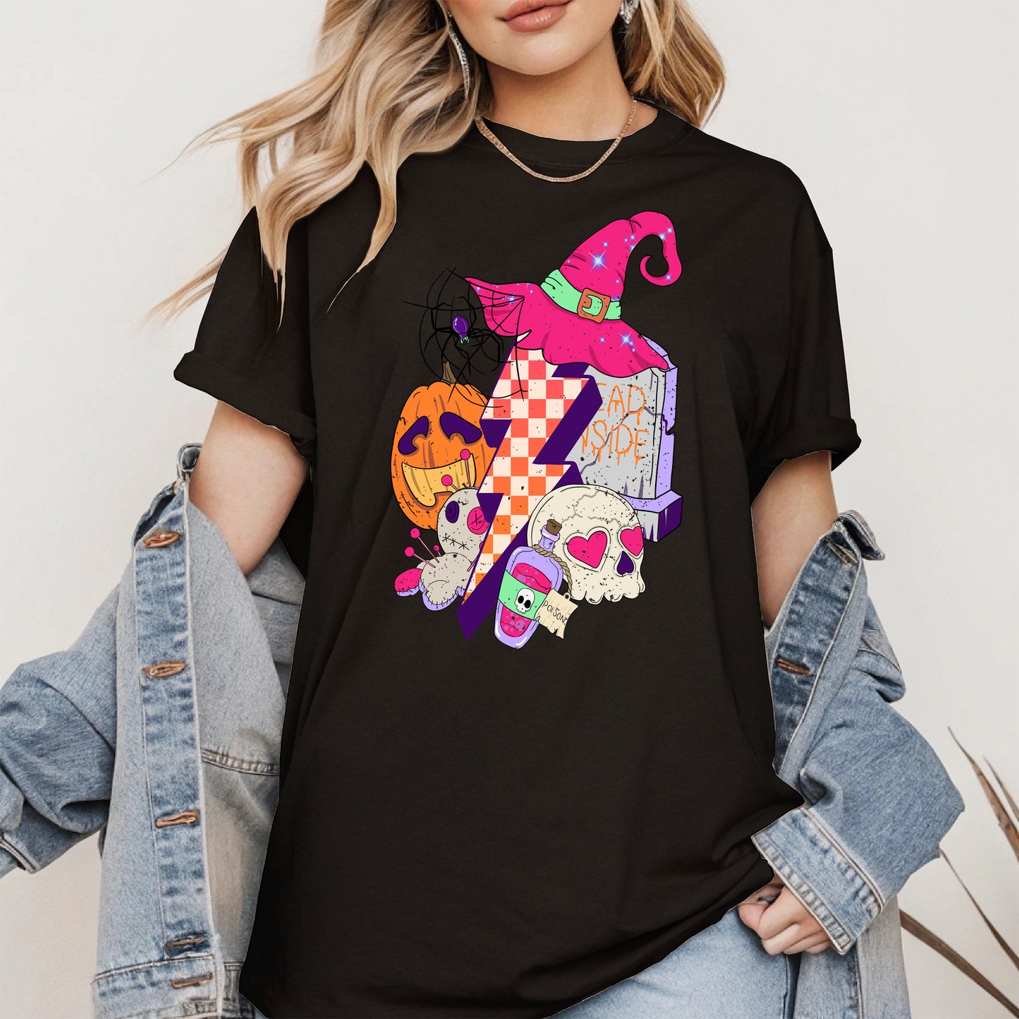 Witchy Lightning Halloween Shirt