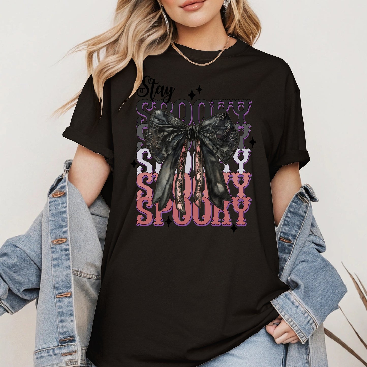Gothic Spooky Bow Halloween Shirt