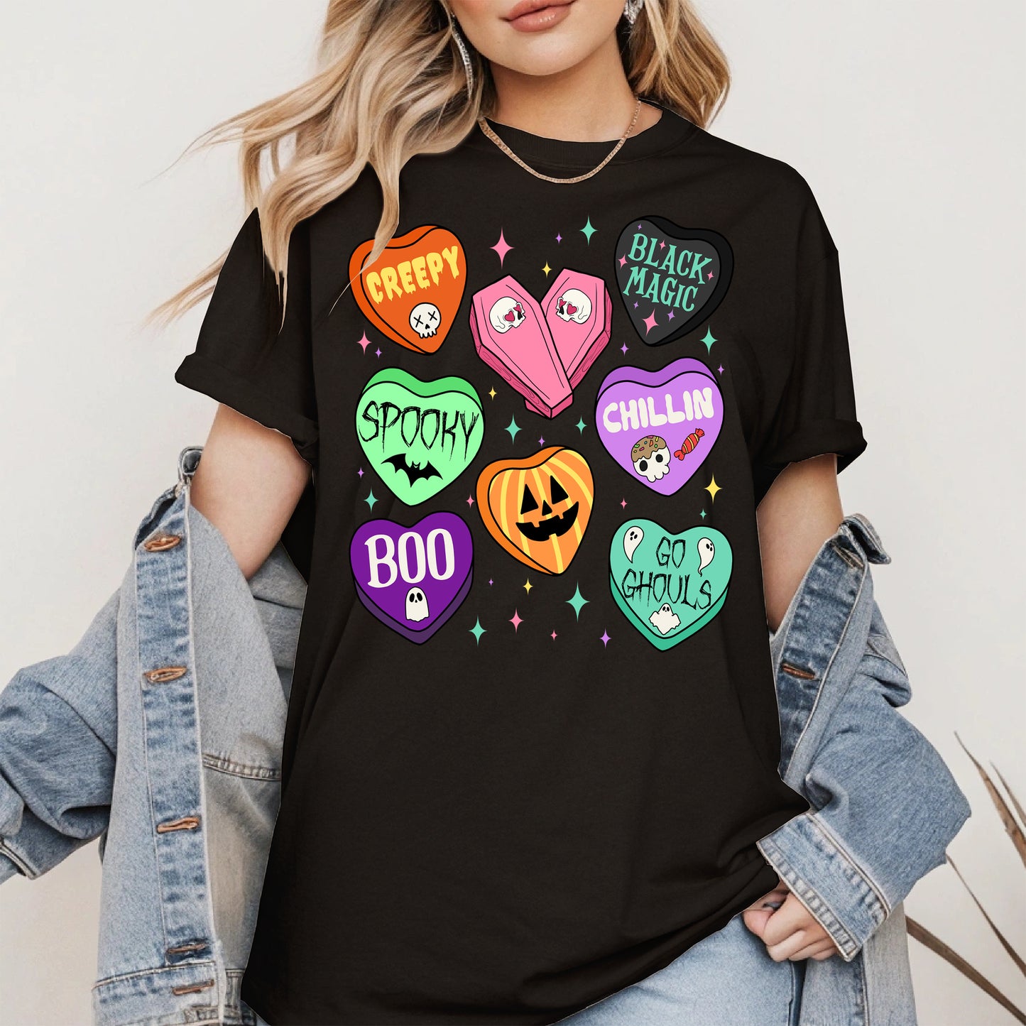 Spooky Candy Heart Halloween Shirt