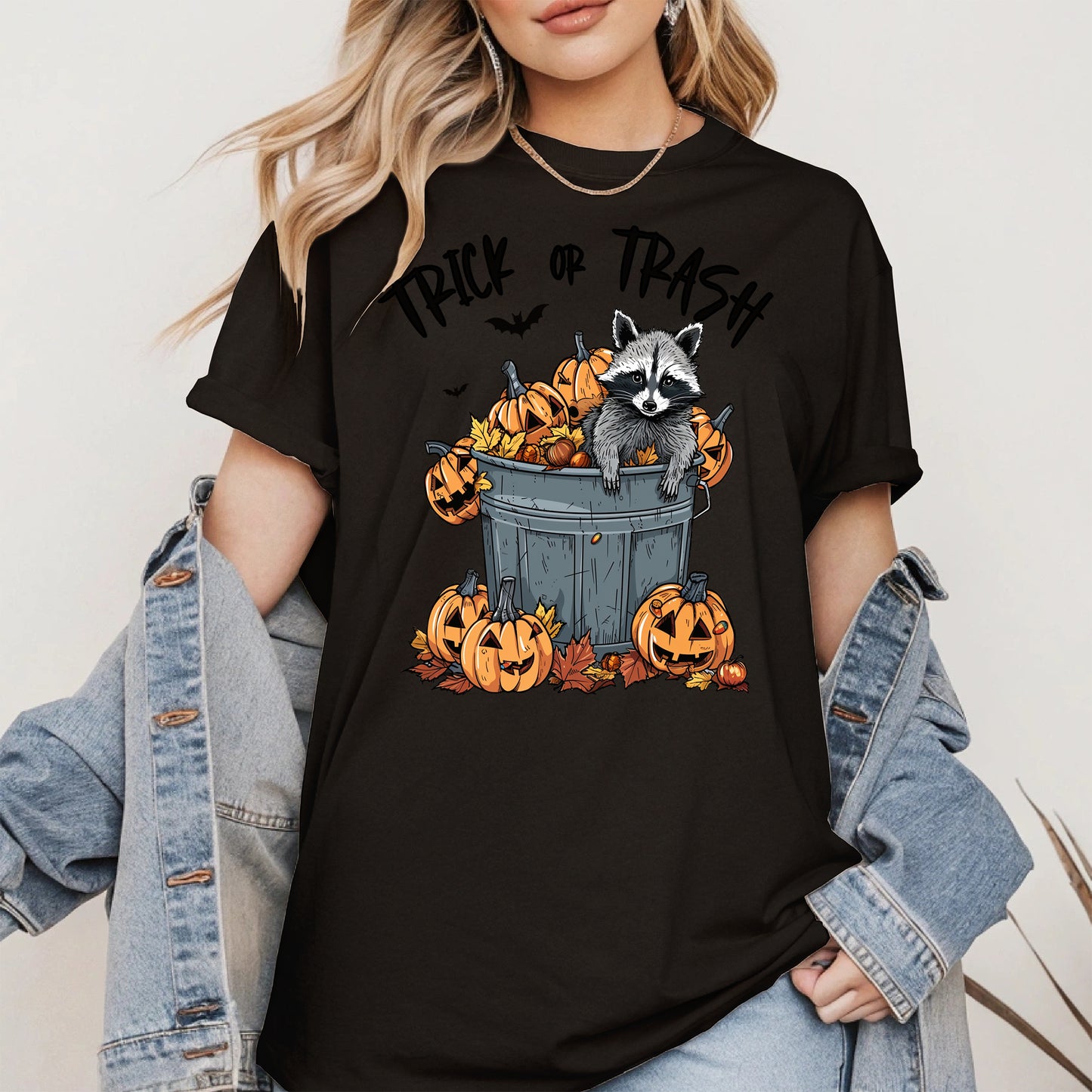 Trick or Trash Raccoon Halloween Shirt