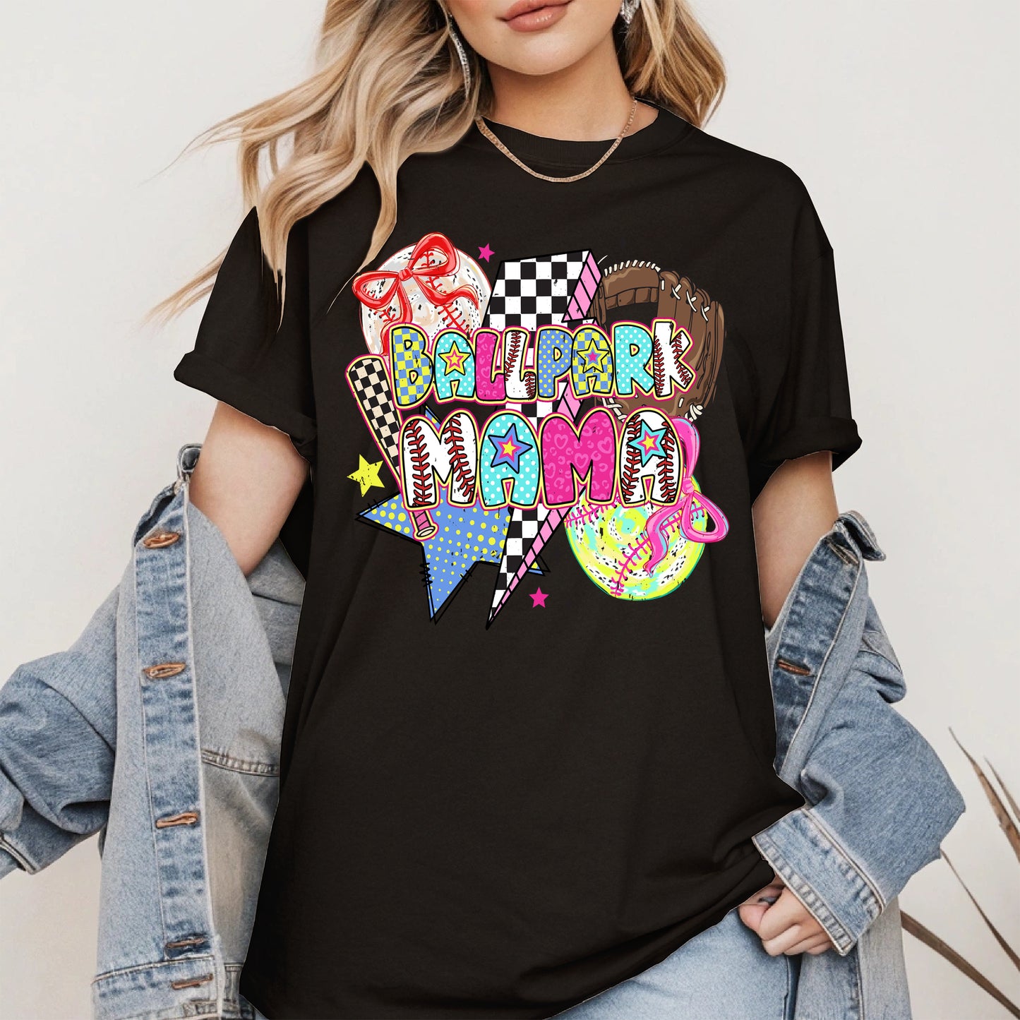 Ballpark Mama Shirt Sport Tee Hoodie Sweatshirt Gift for Baseball Moms