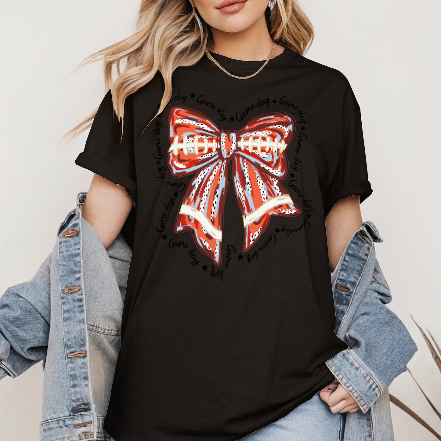 Baseball Bow Shirt Sport Tee Hoodie Sweatshirt Gift for Fans and Moms