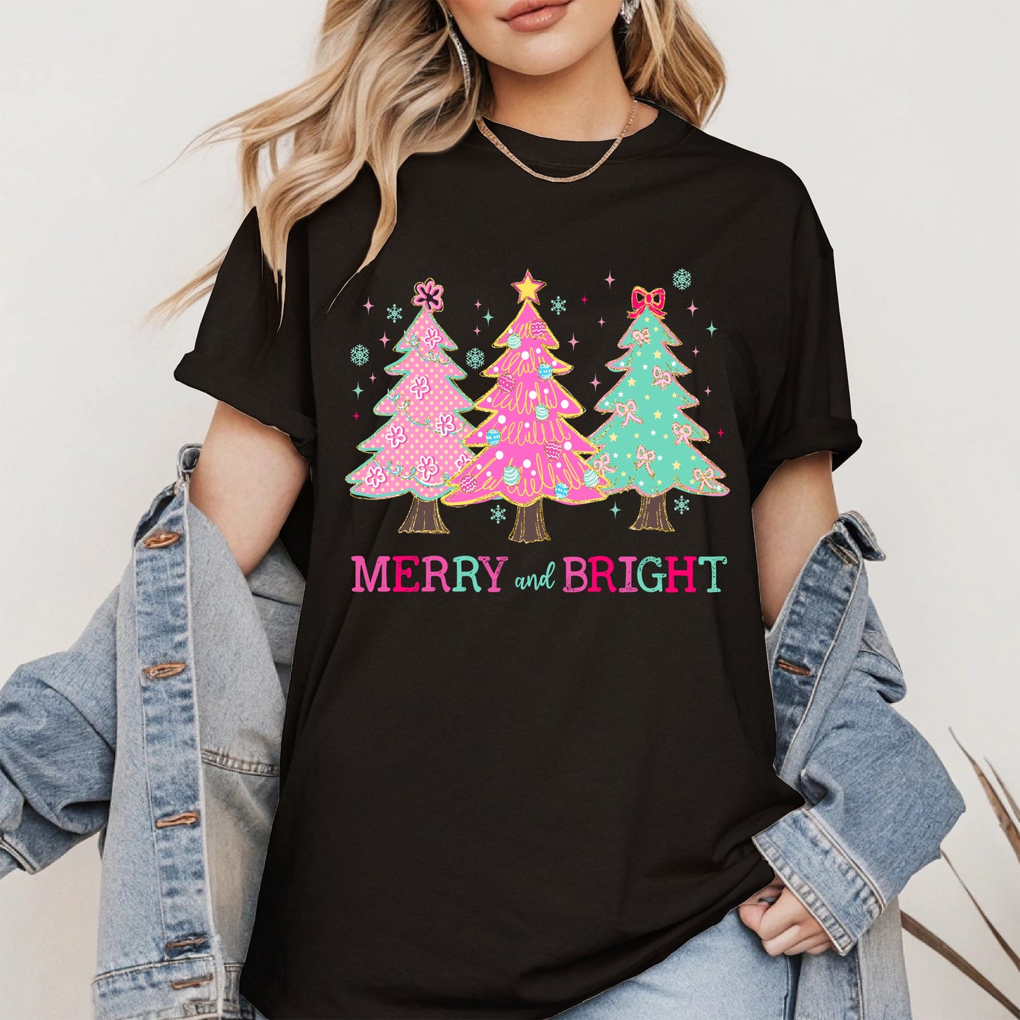 Merry and Bright Christmas Tree Shirt