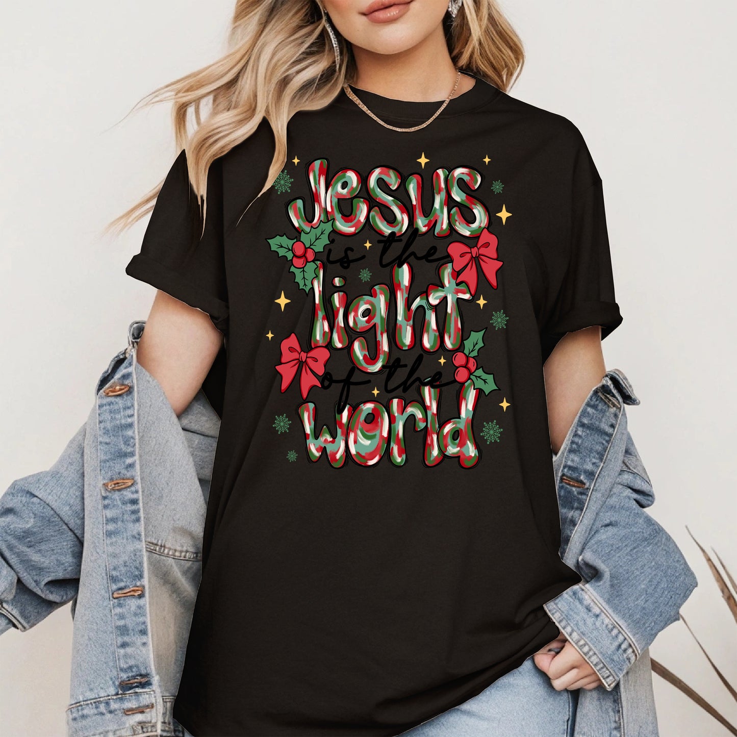Jesus Light of the World Christmas Shirt