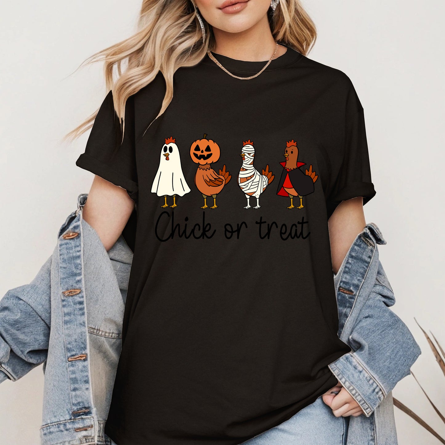 Chick or treat halloween shirt