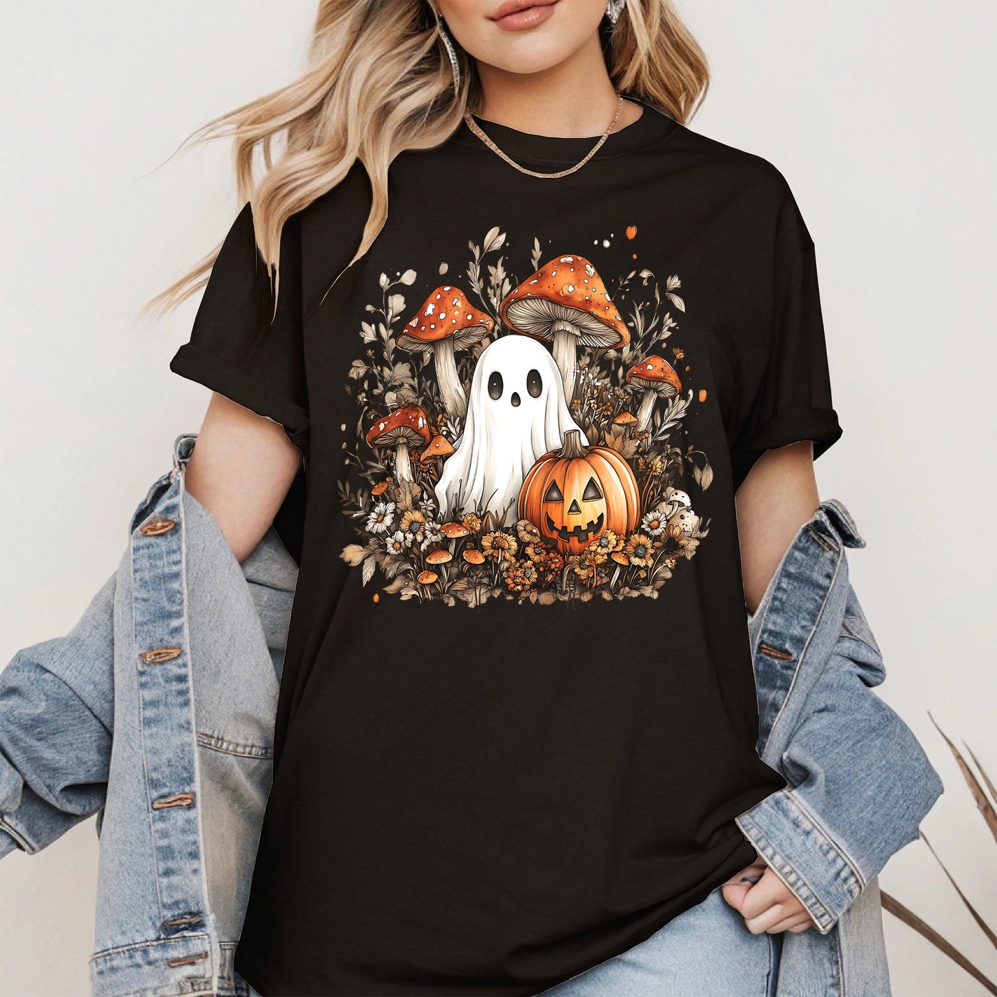 Floral Cute Ghost halloween shirt