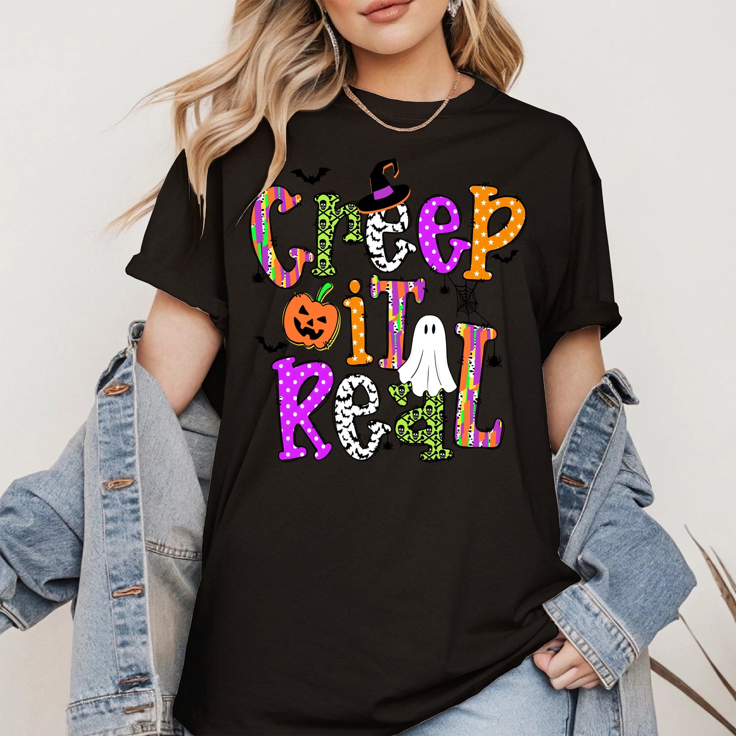 Creep It Real Doodle halloween shirt