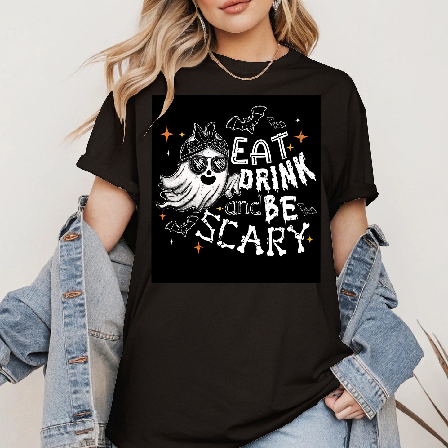 Eat Drink and Be Scary halloween shirt