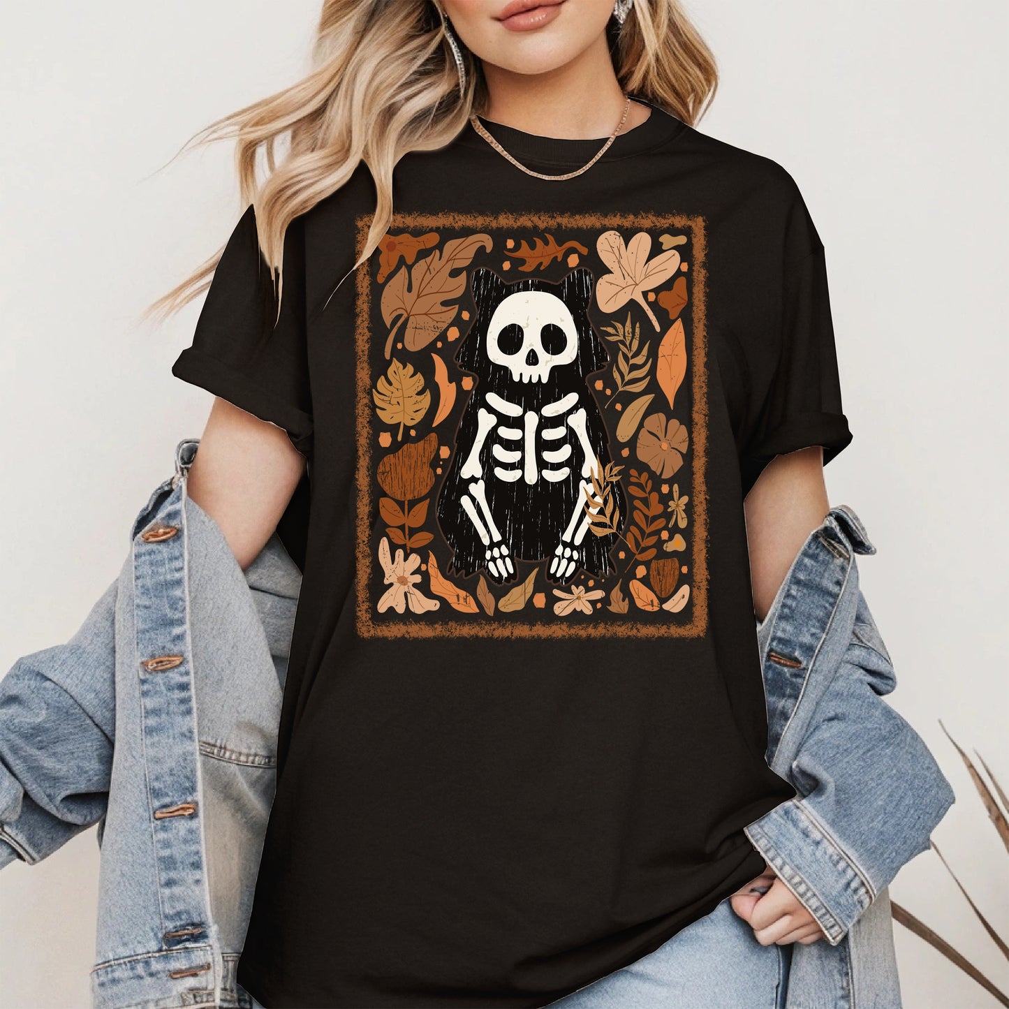 Halloween raccoon floral halloween shirt