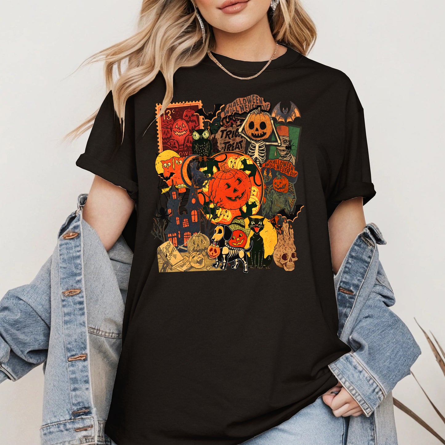 Collage Halloween shirt and hoodie