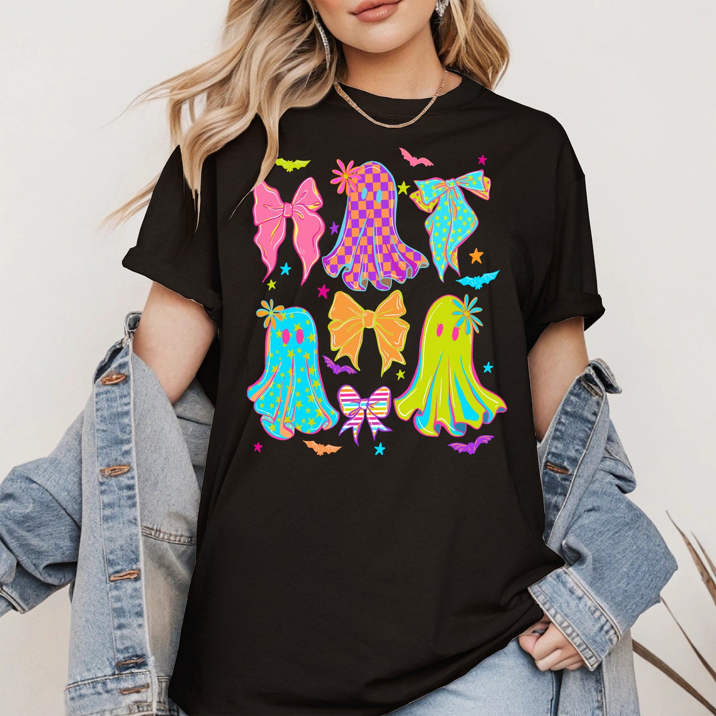 Neon Ghost Coquette halloween shirt
