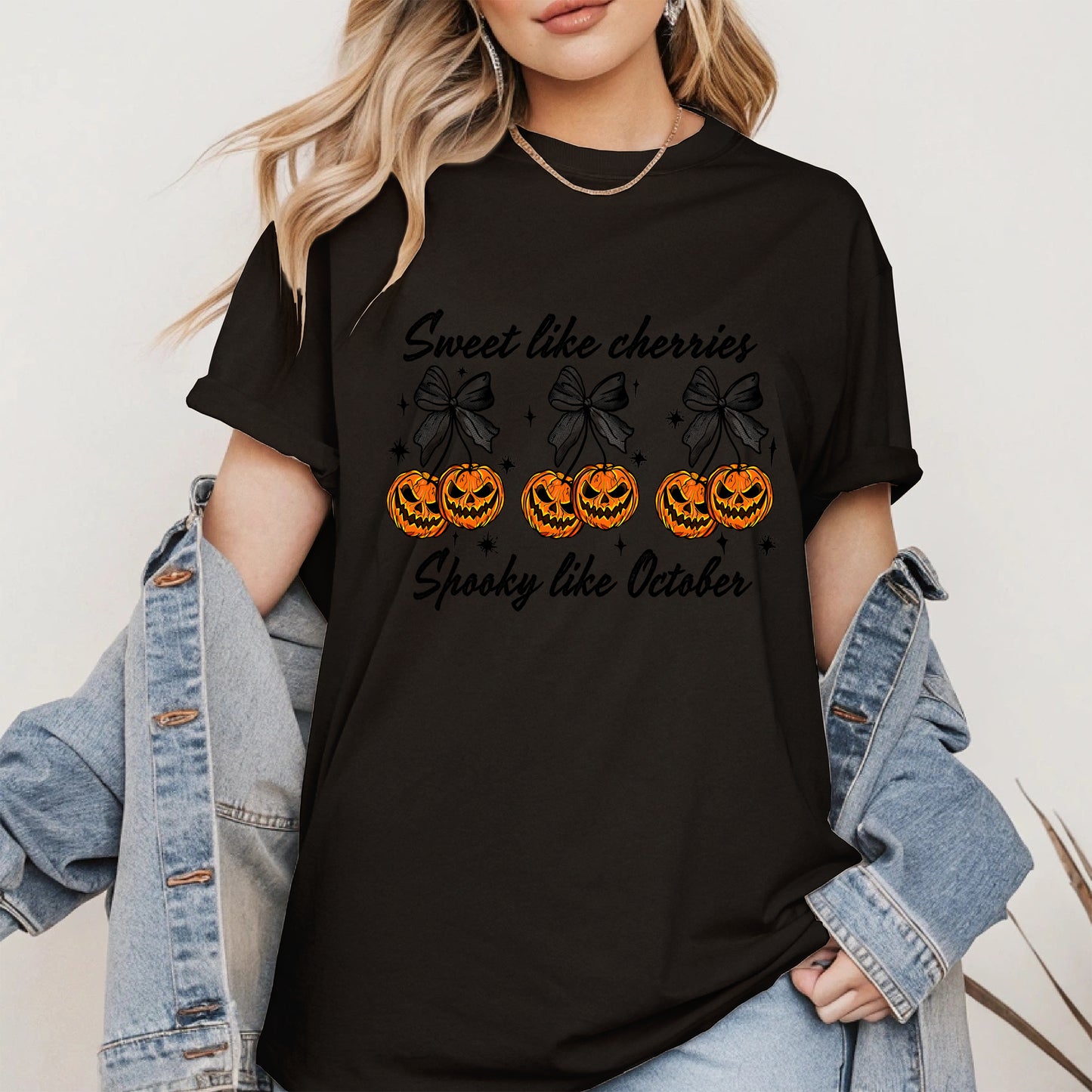 Sweet like cherries Spooky like October shirt