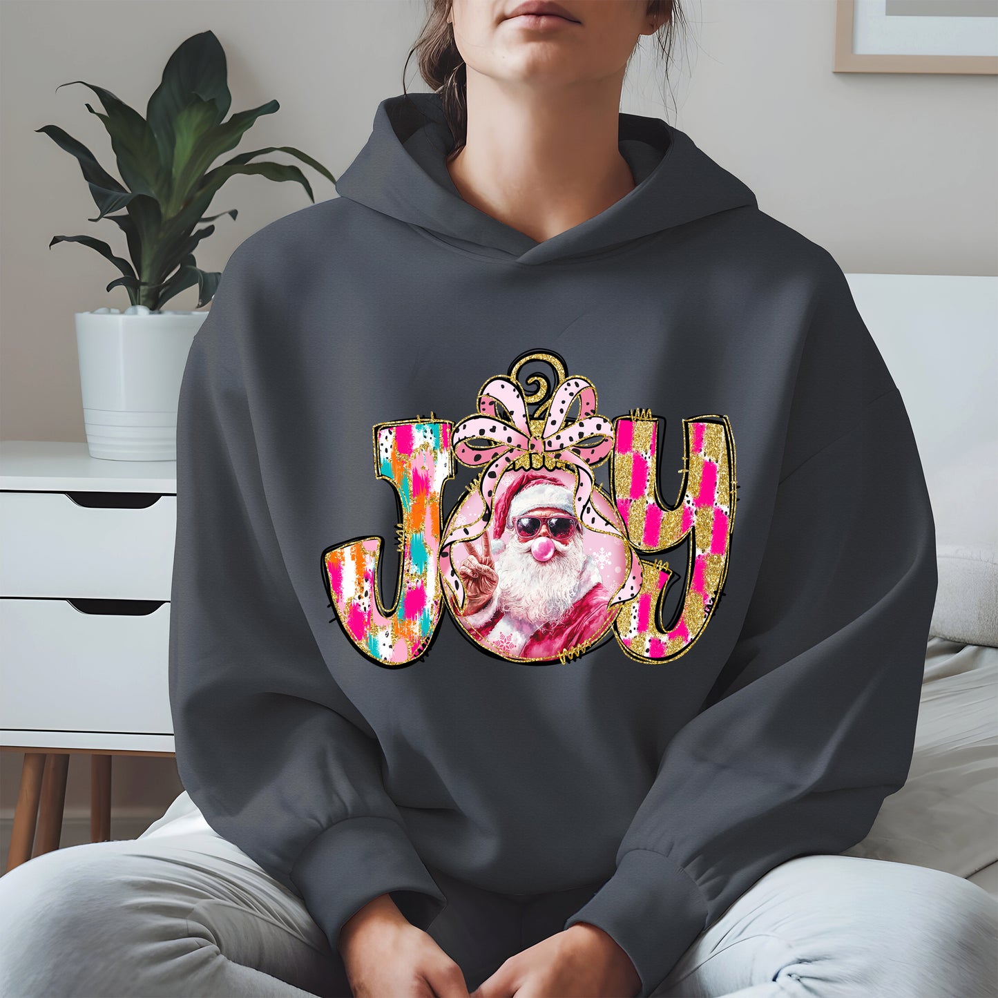 Joy Christmas Shirt Santa Cool Holiday Gift