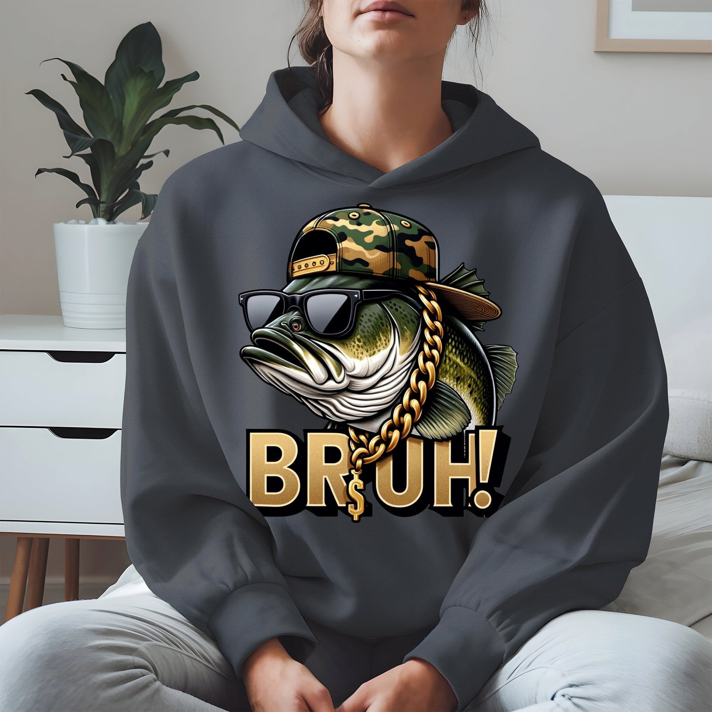 Funny Bass Fish Bruh Shirt Hoodie Sweatshirt