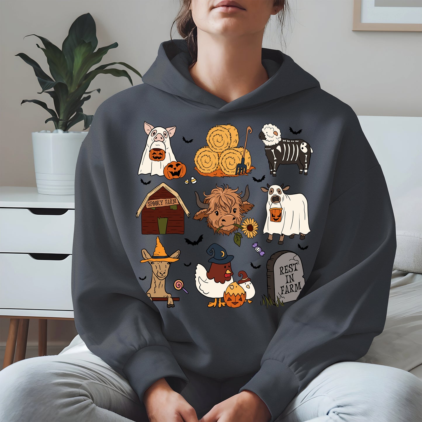 Spooky Cute Halloween Farm Animal Shirt
