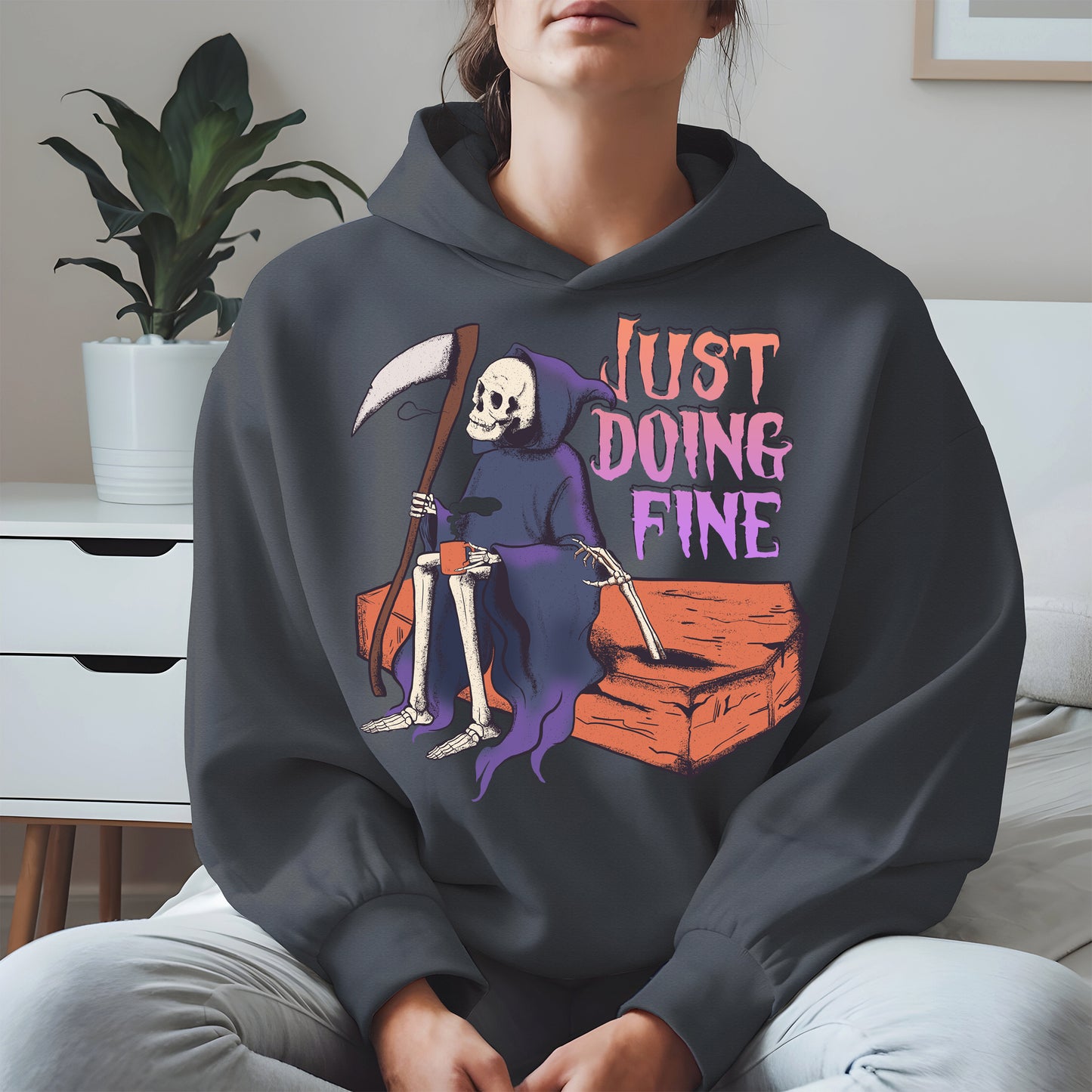 Just Doing Fine Grim Reaper Shirt