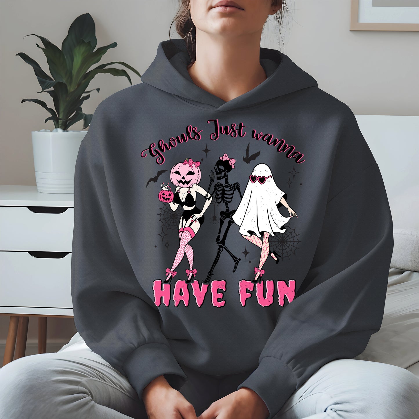 Ghouls Just Wanna Have Fun Halloween Pinup Design