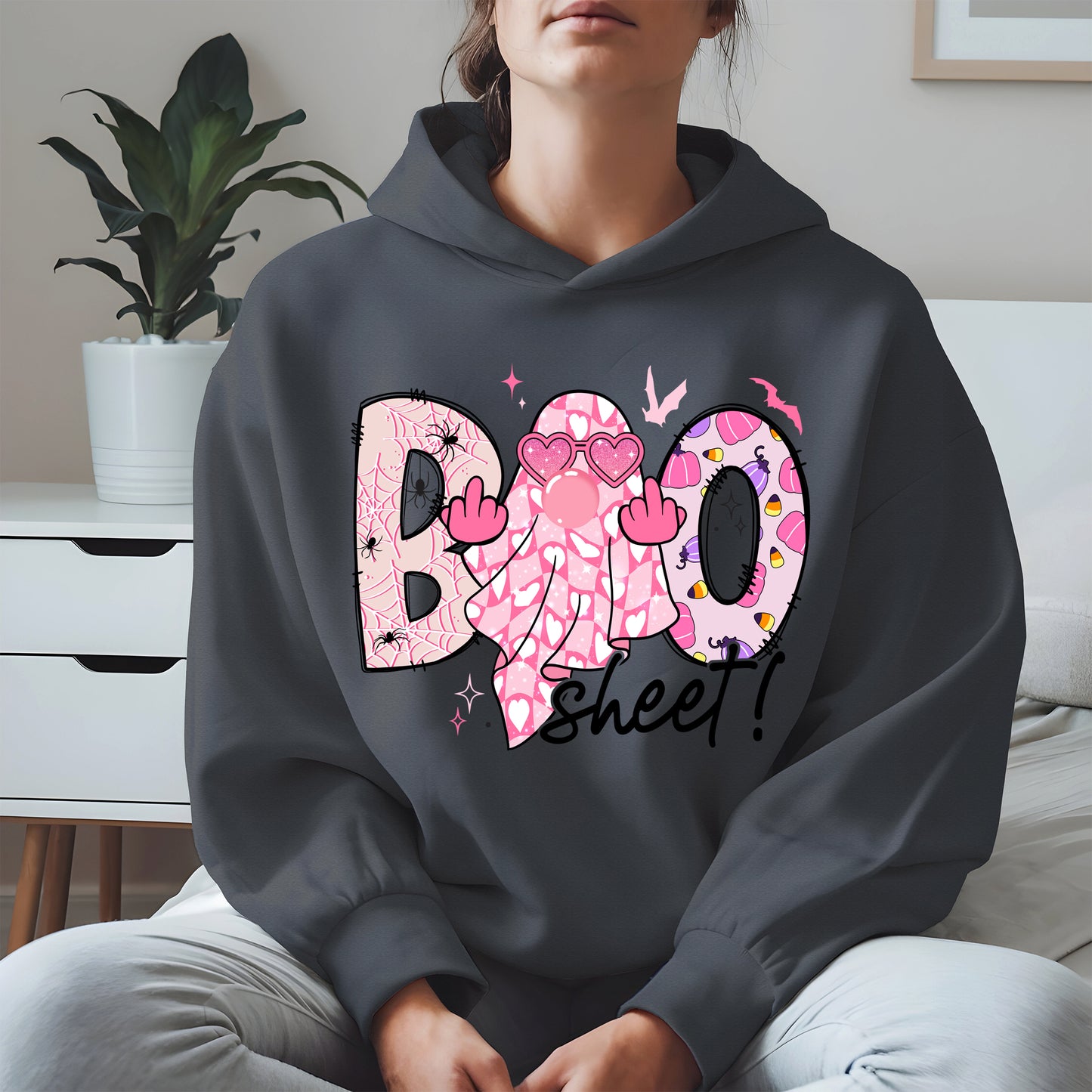 Pink Sassy Ghost Boo Shirt - Cute Halloween Attitude Tee