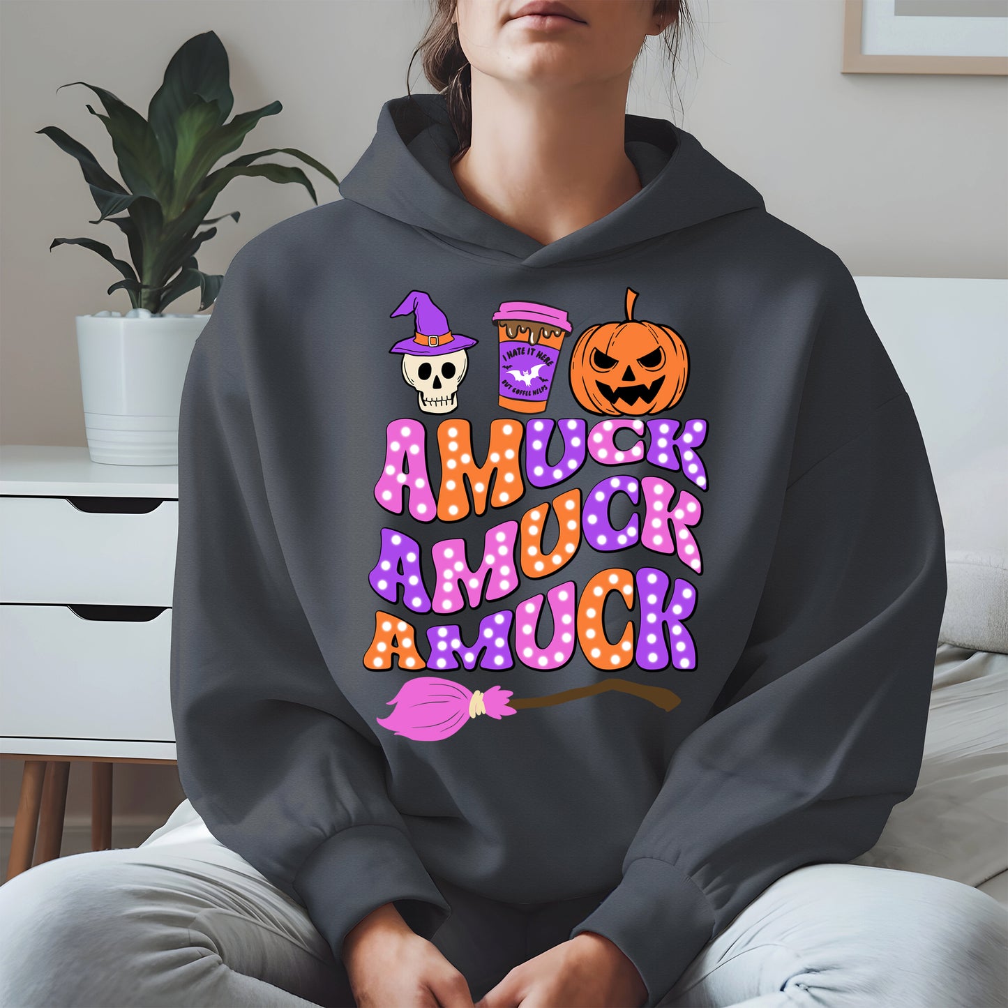 Amuck Amuck Amuck Shirt - Funny Halloween Coffee Witch Tee