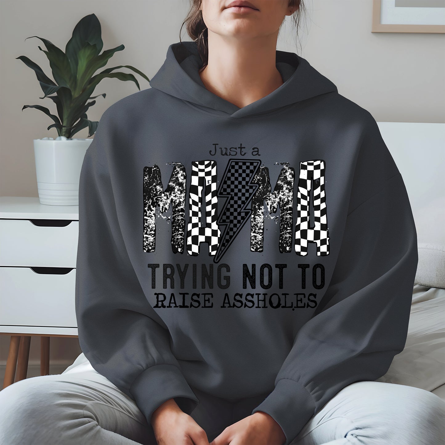 Just a Mama Trying Shirt Hoodie Sweatshirt Gift for Moms
