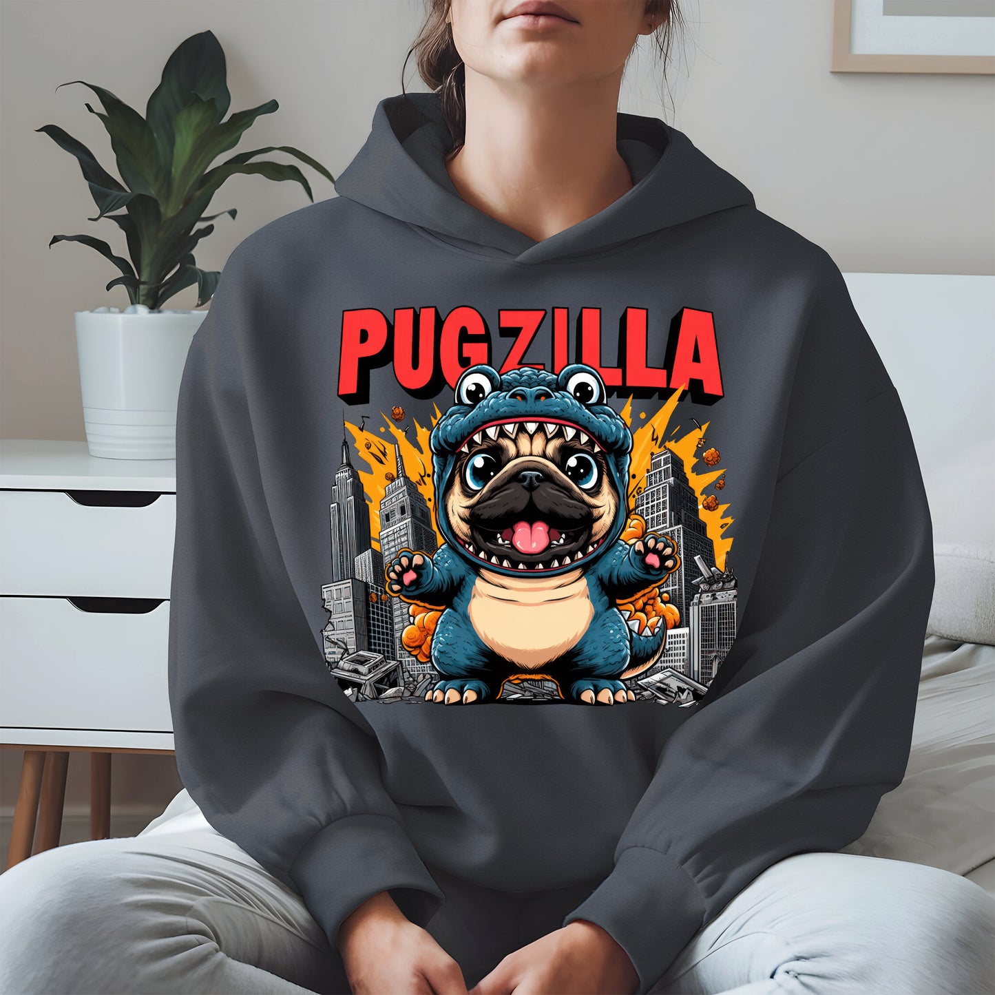 Pugzilla Funny Dog Shirt Hoodie Sweatshirt