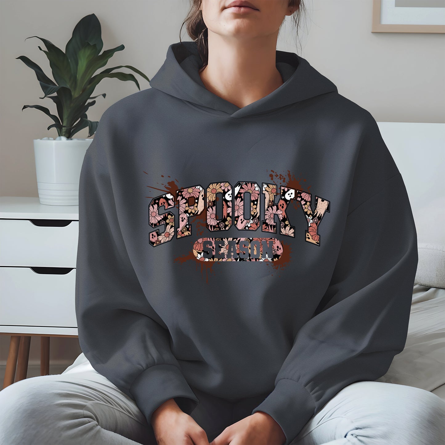 Grunge Floral Spooky Season Shirt