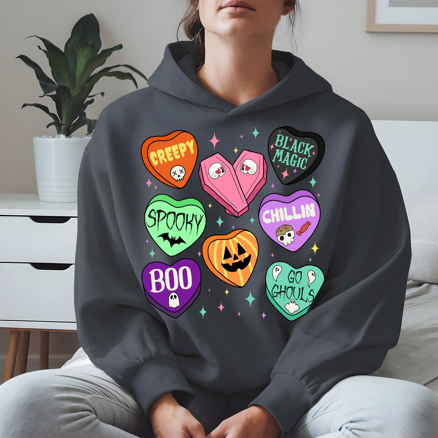 Spooky Candy Heart Halloween Shirt