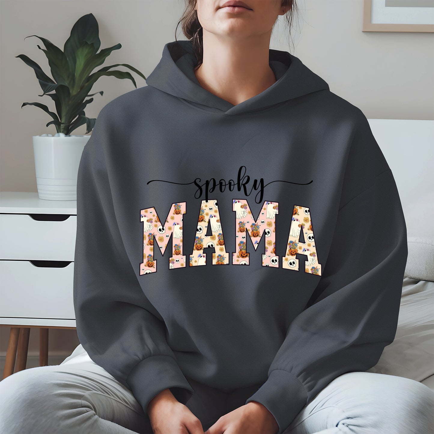 Halloween Mama Shirt for Moms Cute Ghost