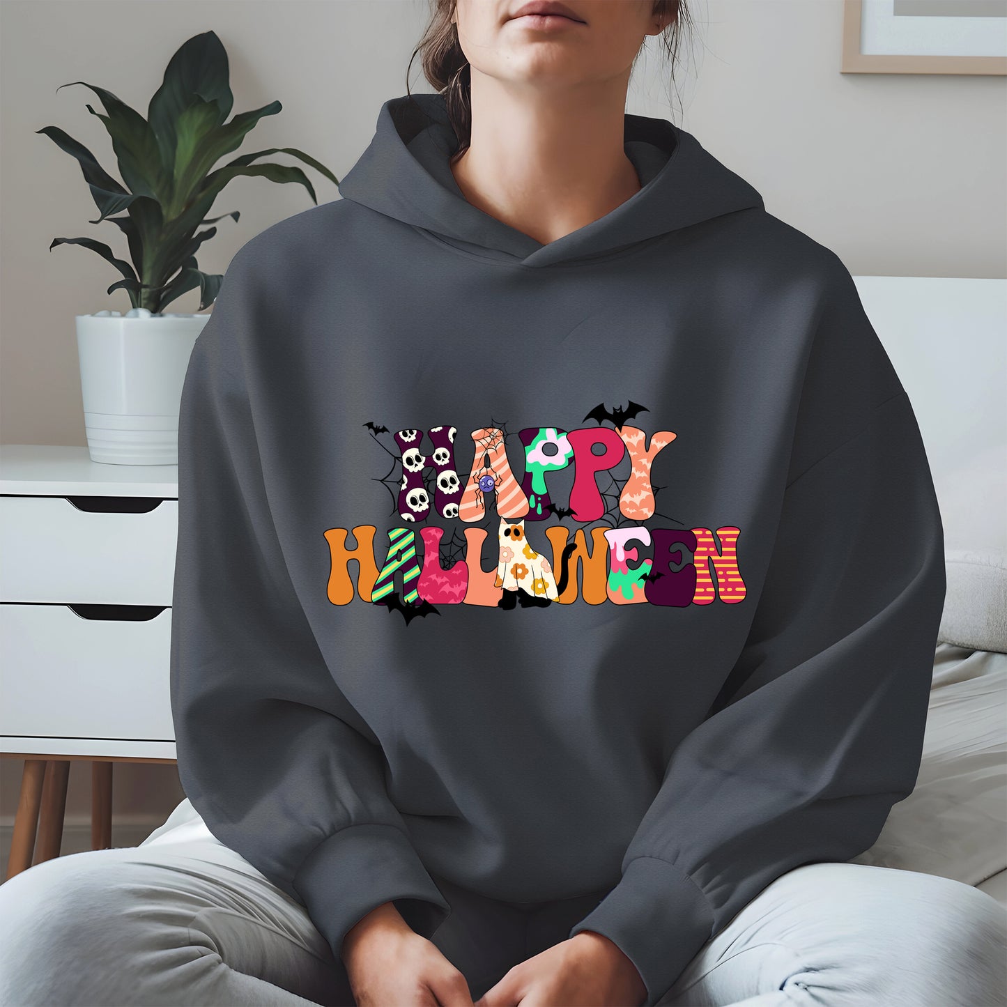 Colorful Ghost Pumpkin Retro Halloween Shirt